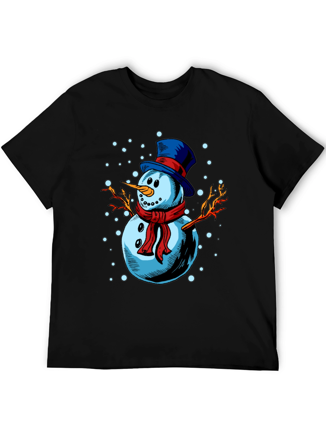 Festive Snowman Graphic Tee - Holiday Cheer