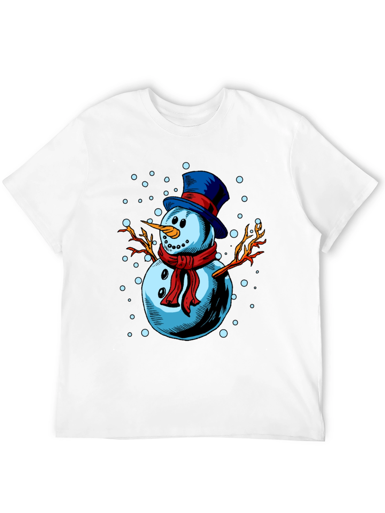 Festive Snowman Graphic Tee - Holiday Cheer
