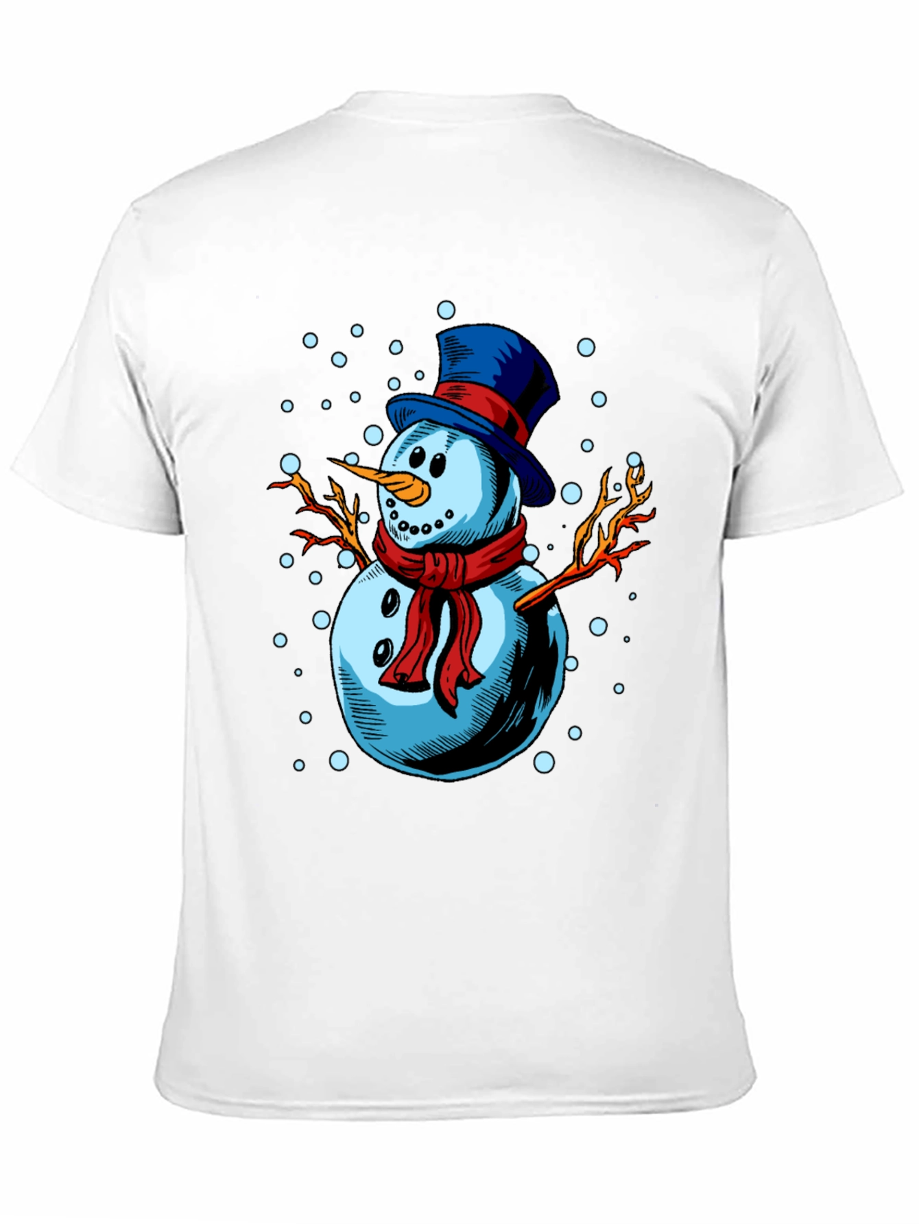 Festive Snowman Graphic Tee - Holiday Cheer