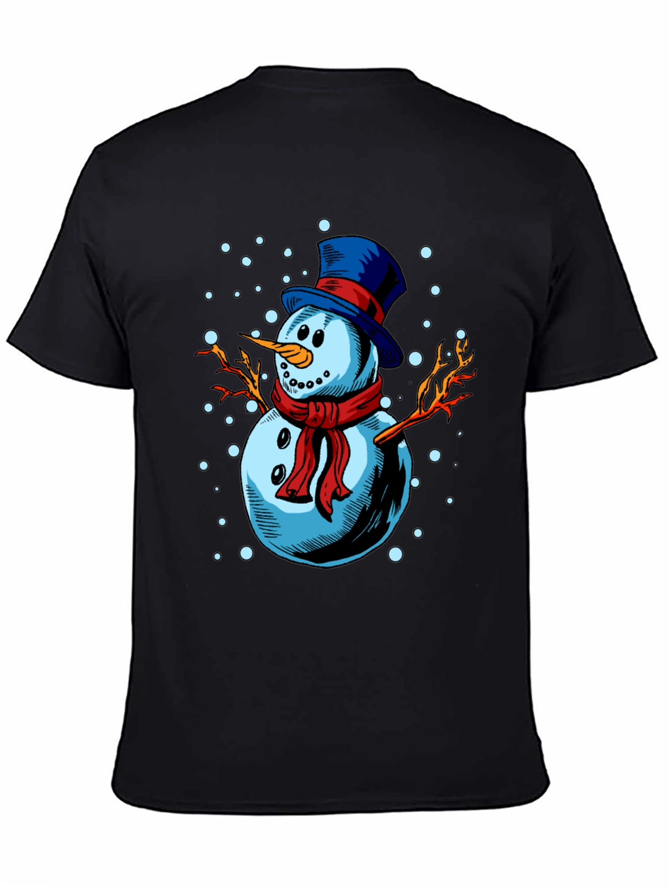 Festive Snowman Graphic Tee - Holiday Cheer