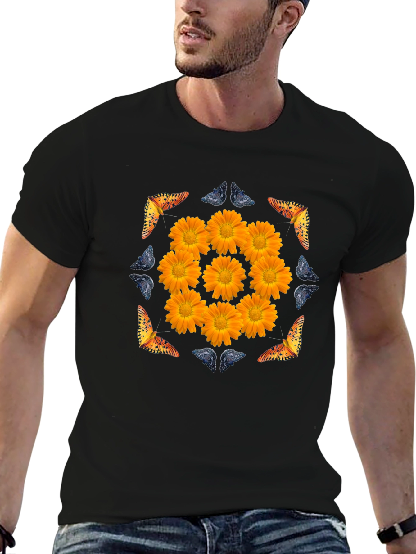 Floral & Butterfly Graphic Tee