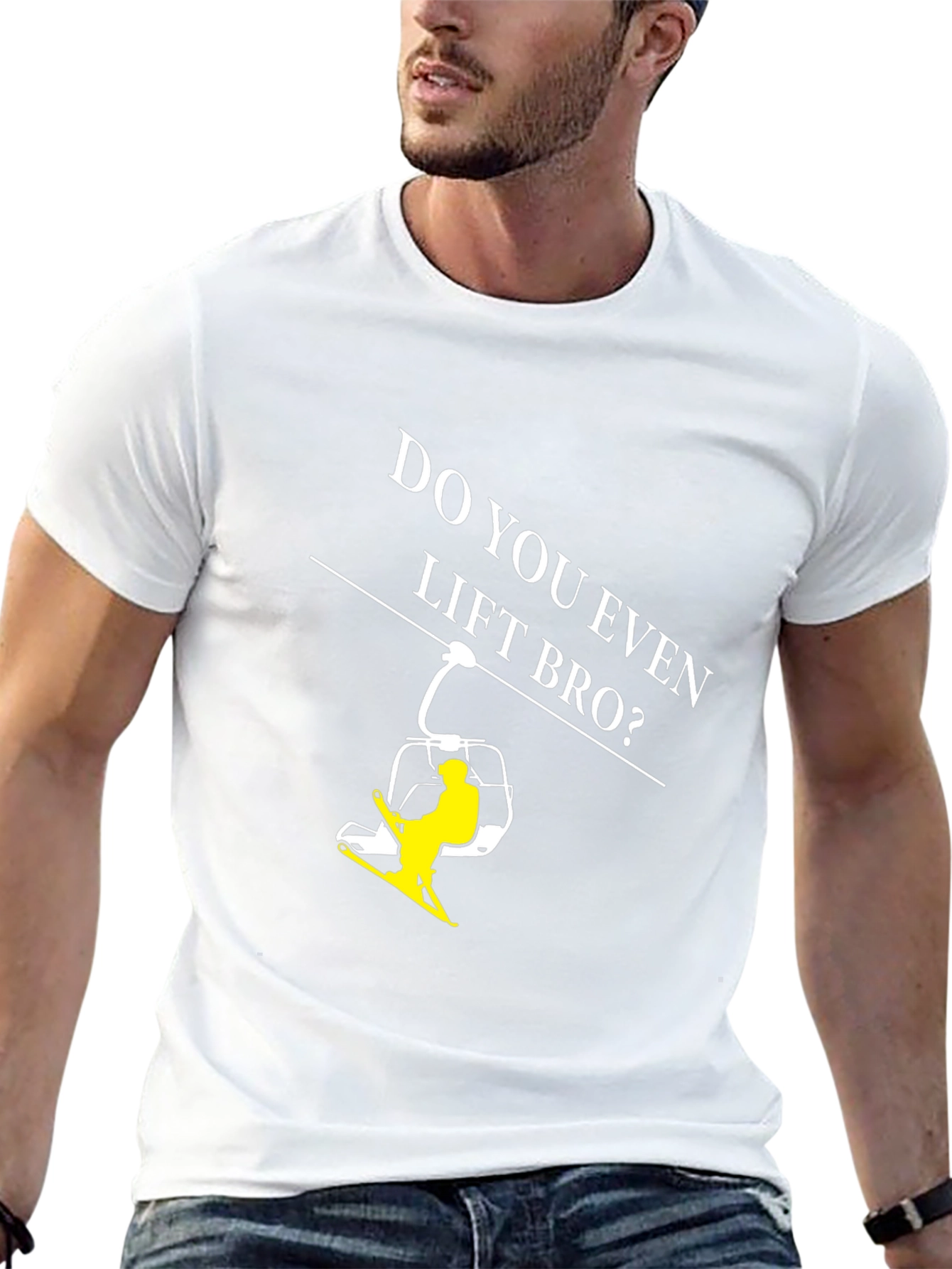 Do You Even Lift Bro? Ski T-Shirt - Black