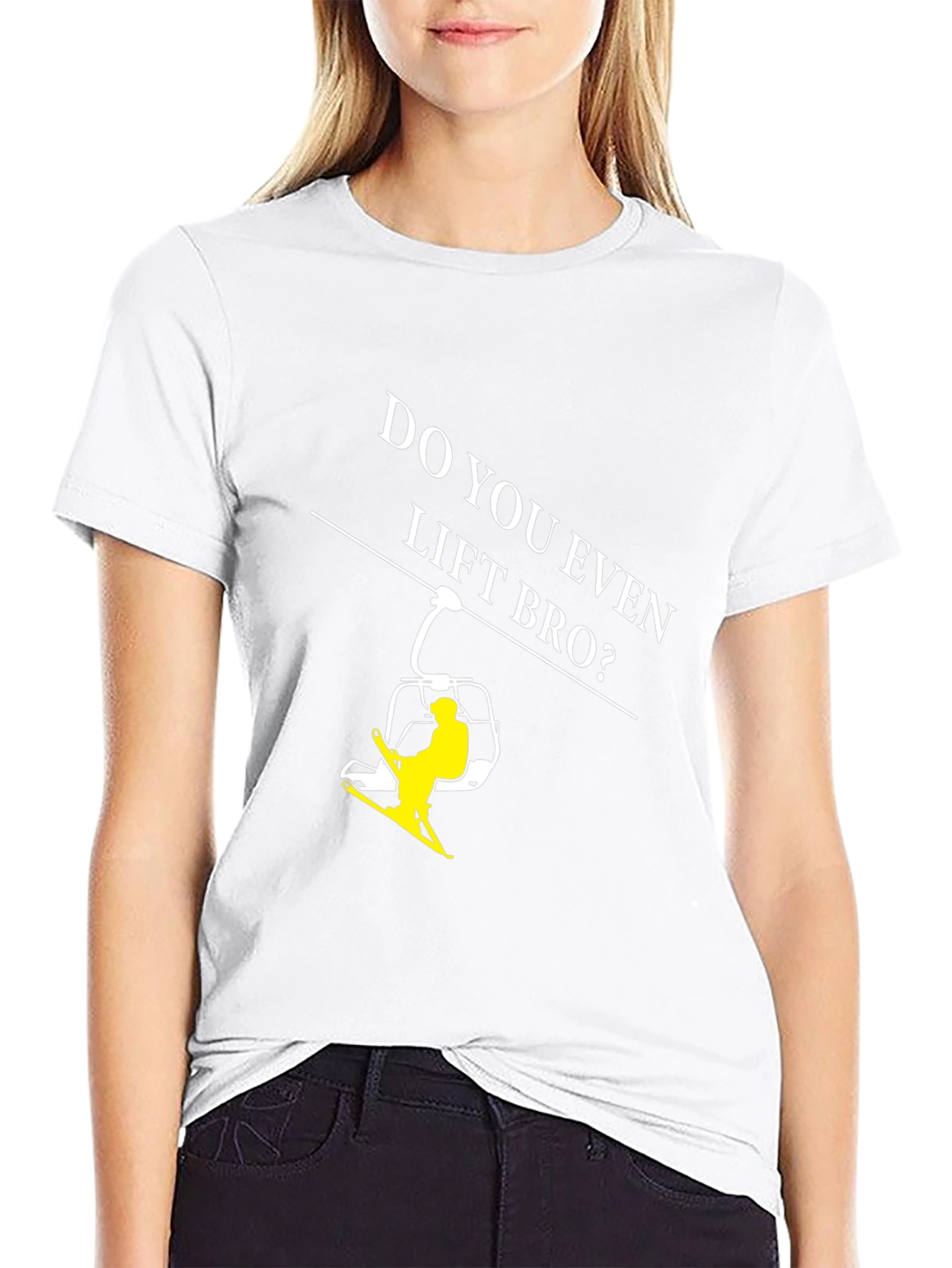 Do You Even Lift Bro? Ski T-Shirt - Black