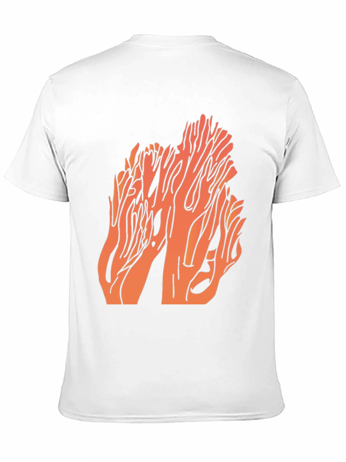 Coral Graphic Print Black T-Shirt