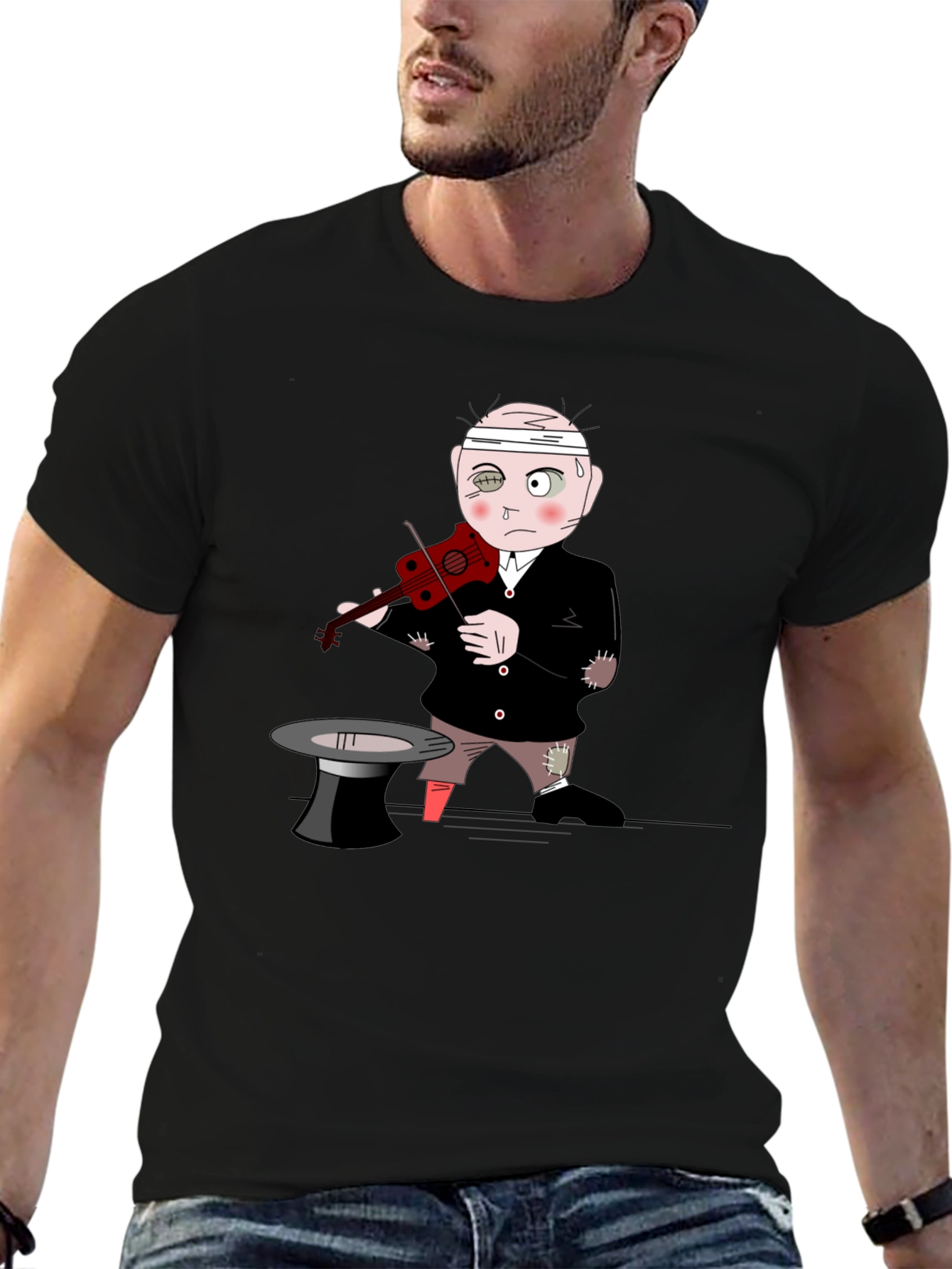 Violinist Character Graphic Tee