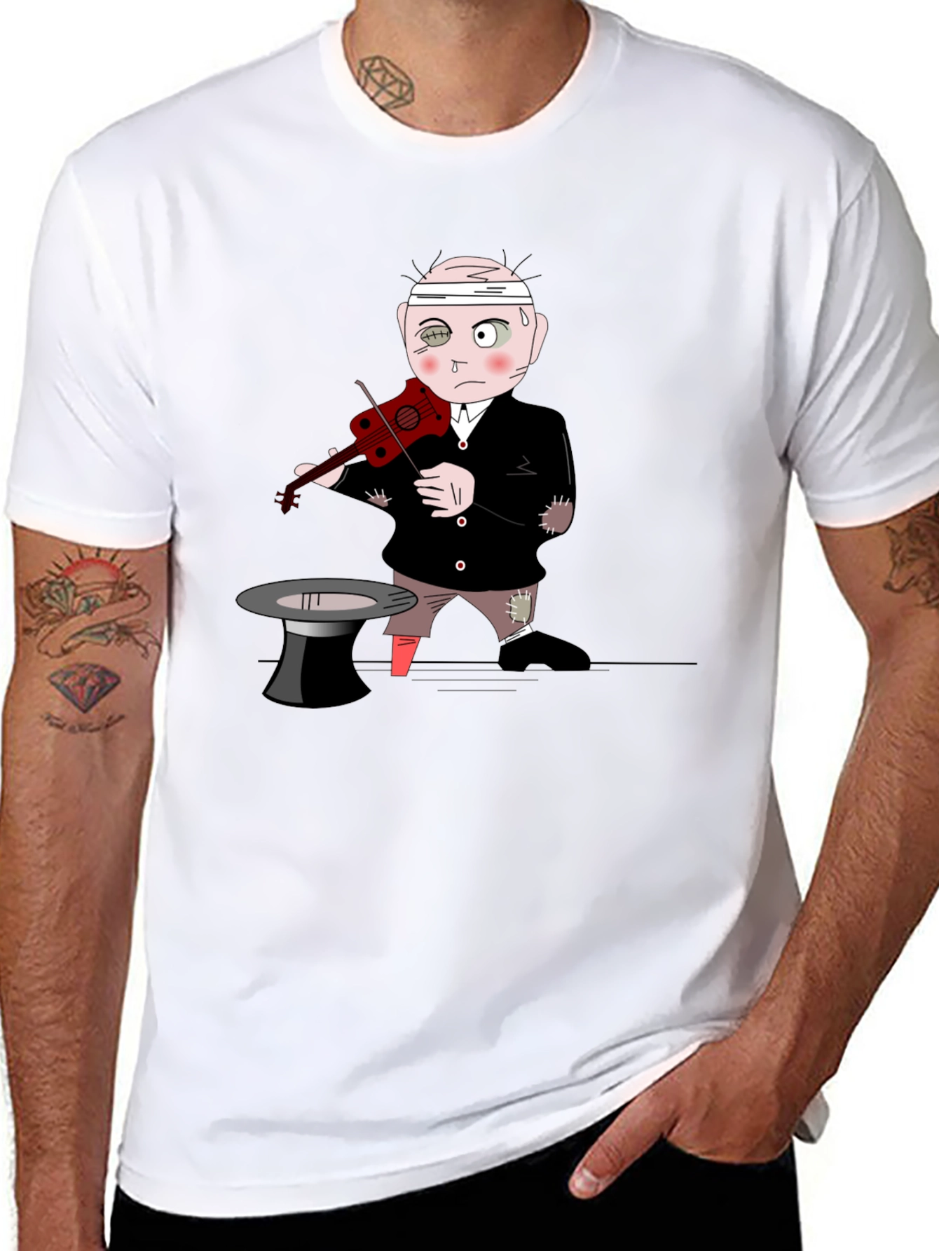 Violinist Character Graphic Tee