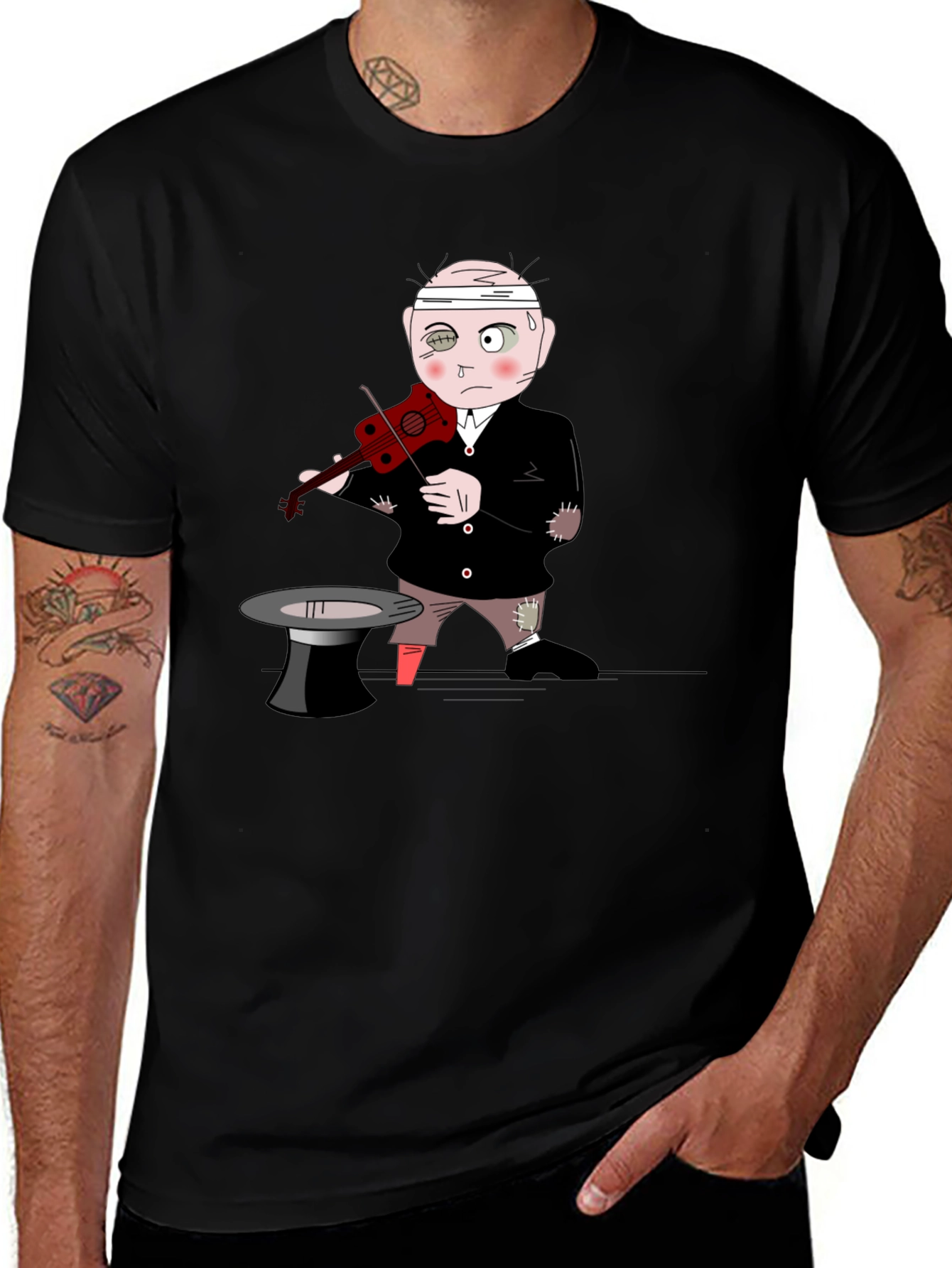 Violinist Character Graphic Tee