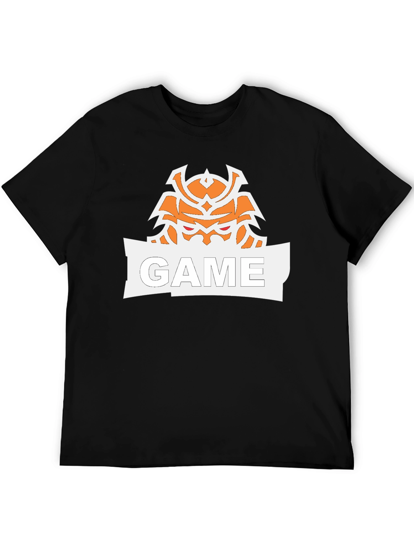 Game Samurai Graphic Print Black T-Shirt