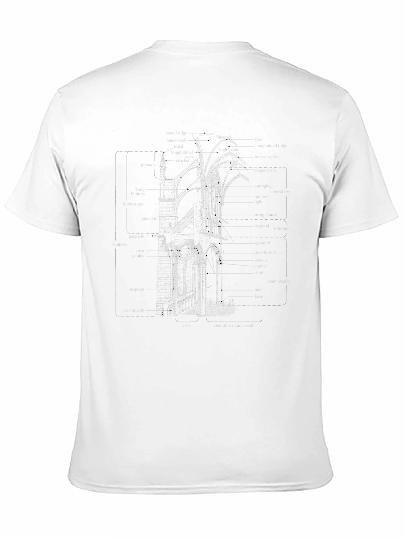 Architectural Blueprint Graphic T-Shirt