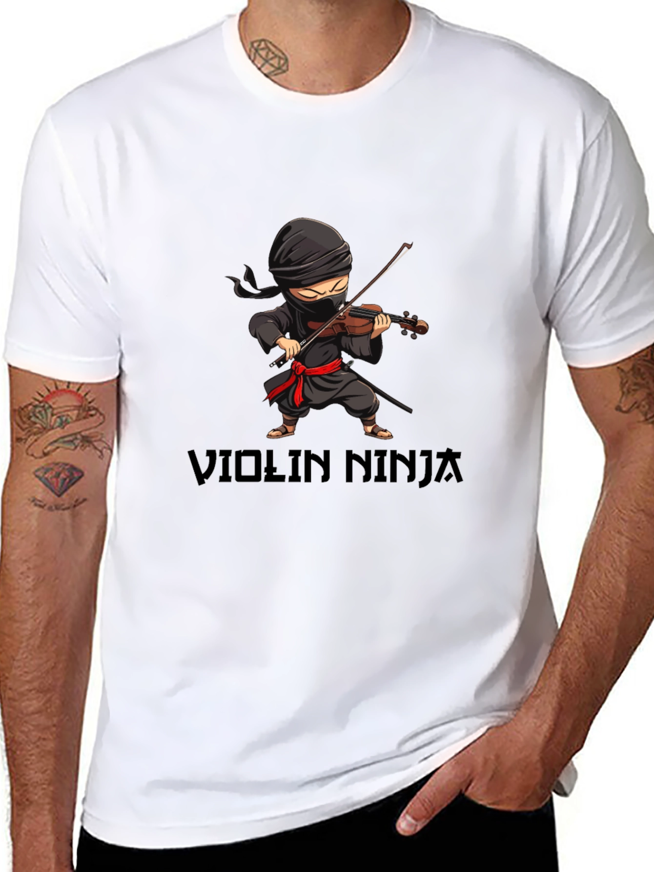 Violin Ninja T-Shirt - Music Lover Tee