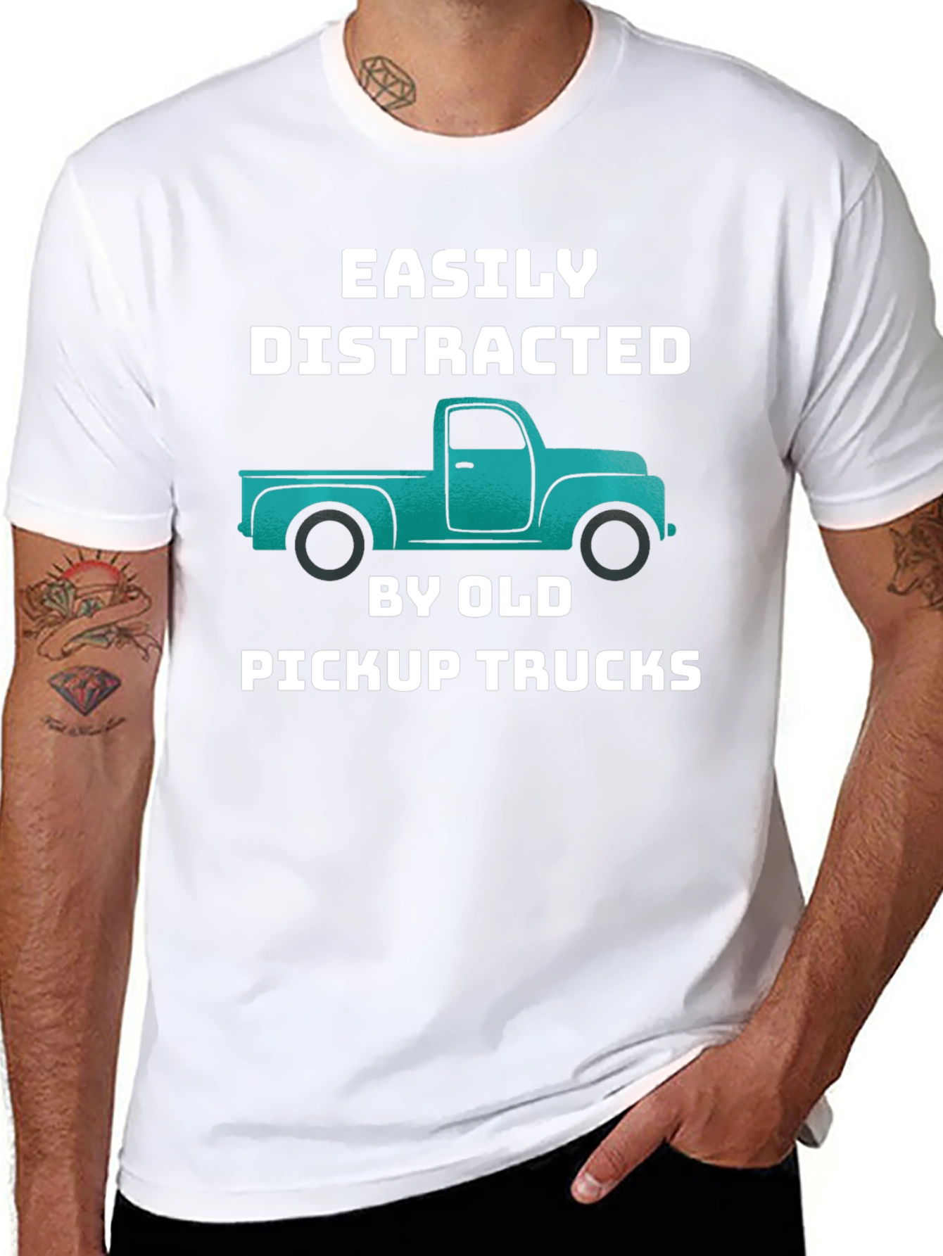 Easily Distracted By Old Pickup Trucks T-Shirt