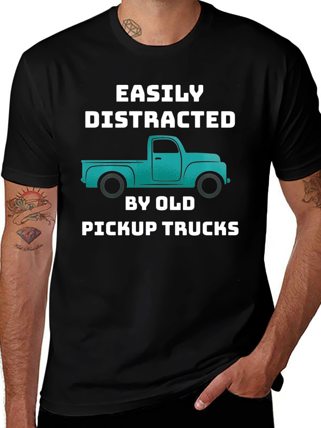 Easily Distracted By Old Pickup Trucks T-Shirt