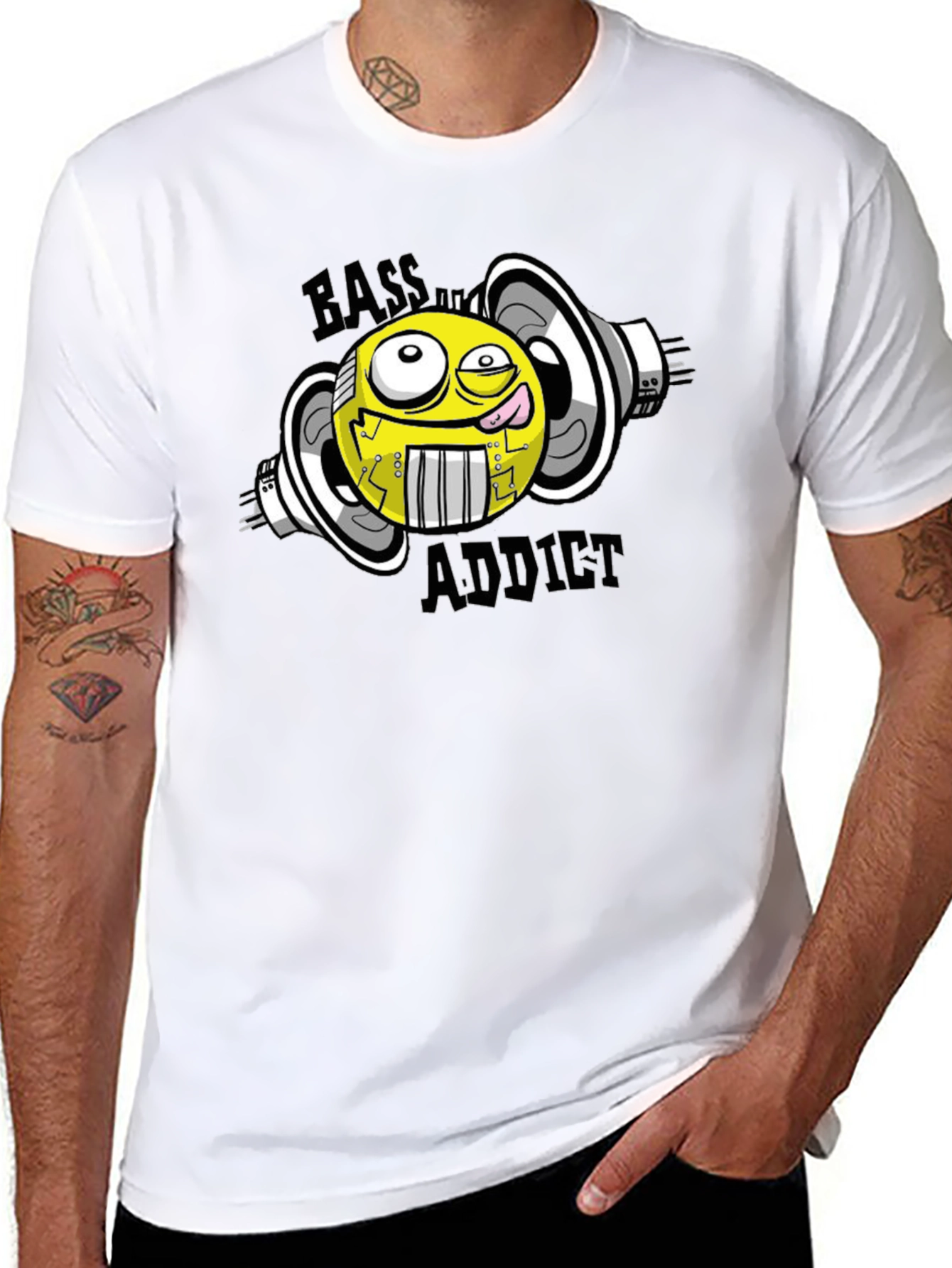 Bass Addict Graphic T-Shirt - Black