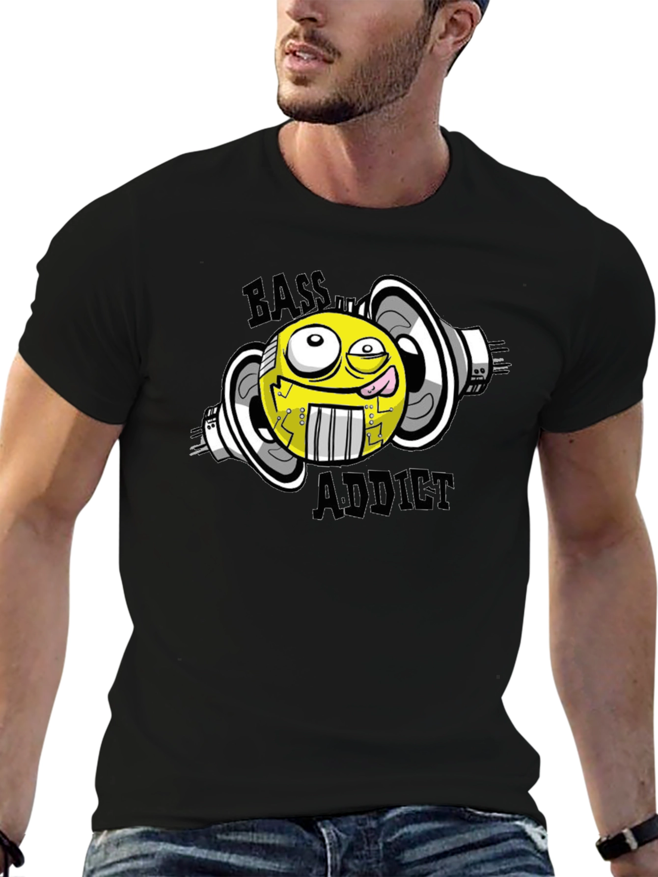 Bass Addict Graphic T-Shirt - Black