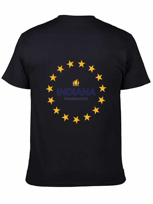 Indiana Indianapolis T-Shirt - Circle Star Design
