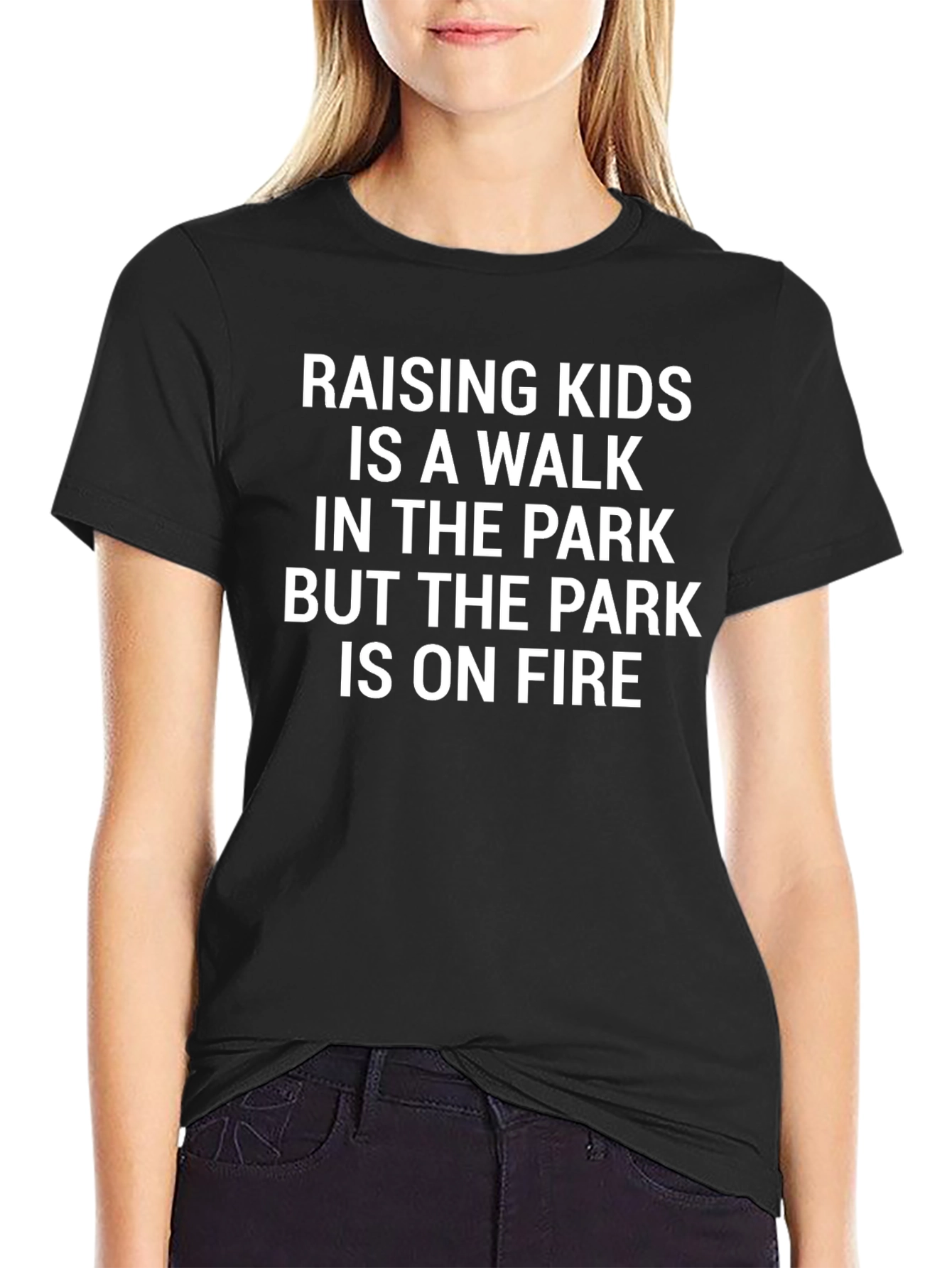 Raising Kids On Fire T-Shirt Funny Dad Tee