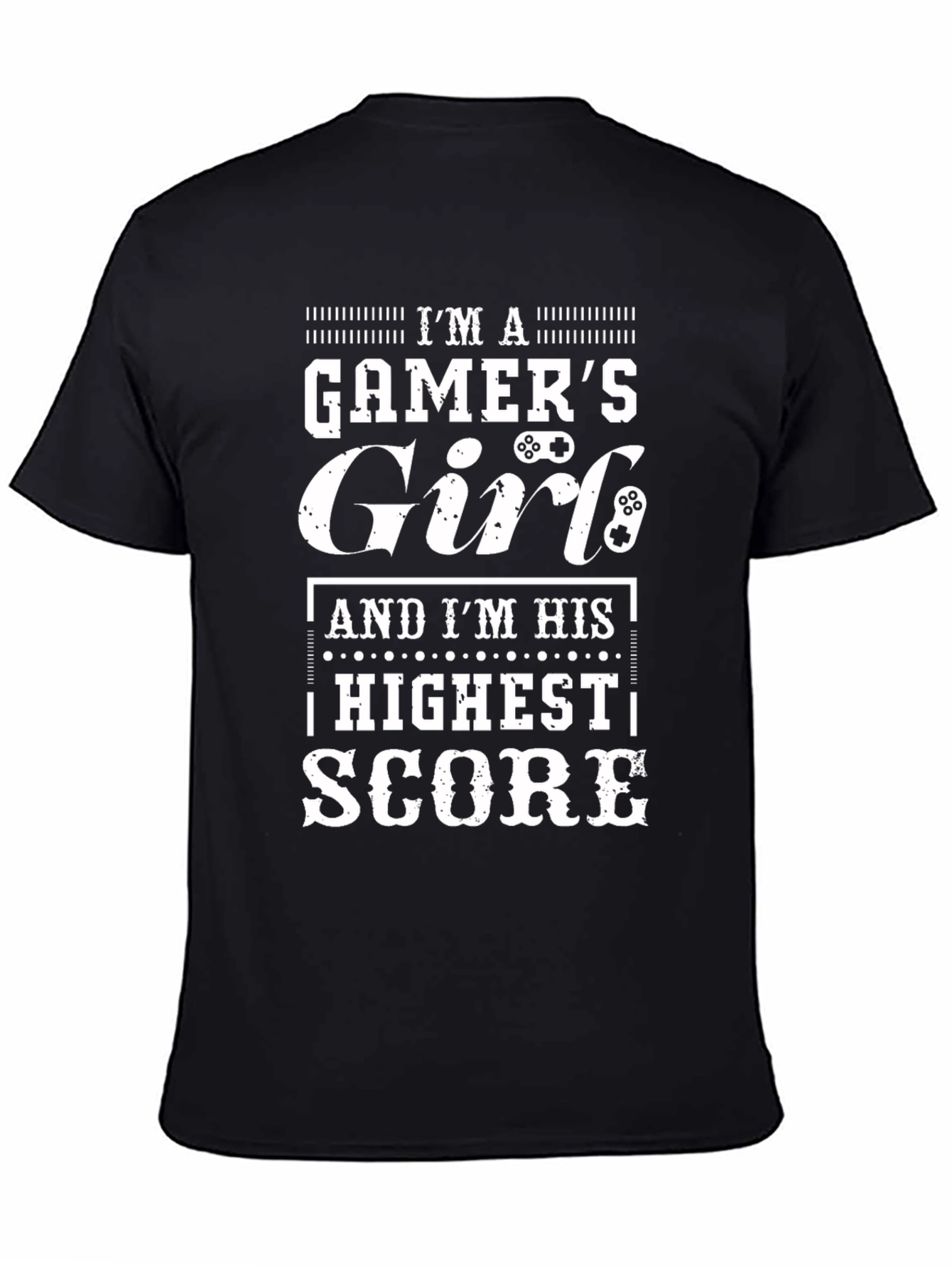 Gamers Girl Graphic Tee - Black Cotton T-Shirt