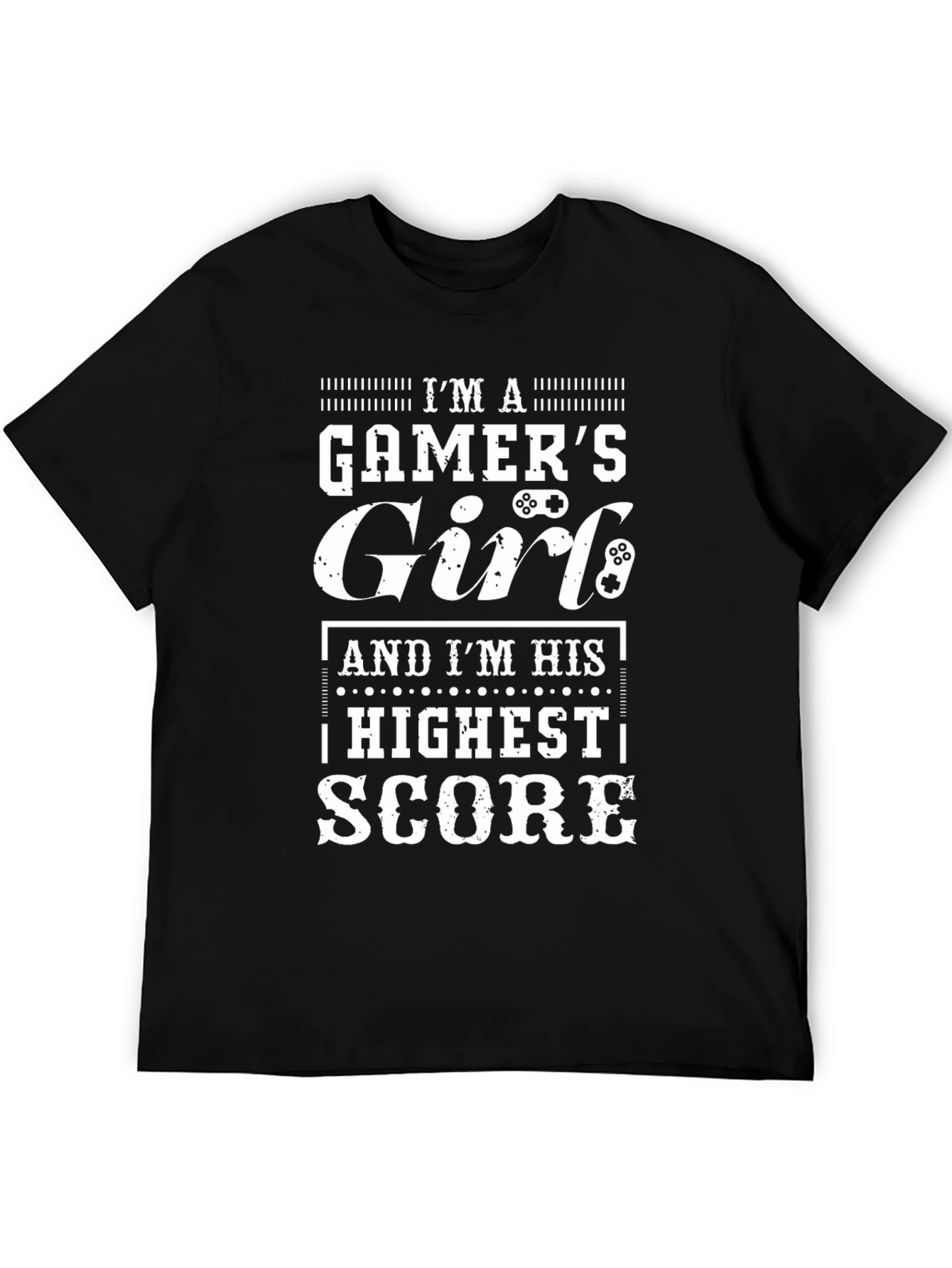 Gamers Girl Graphic Tee - Black Cotton T-Shirt