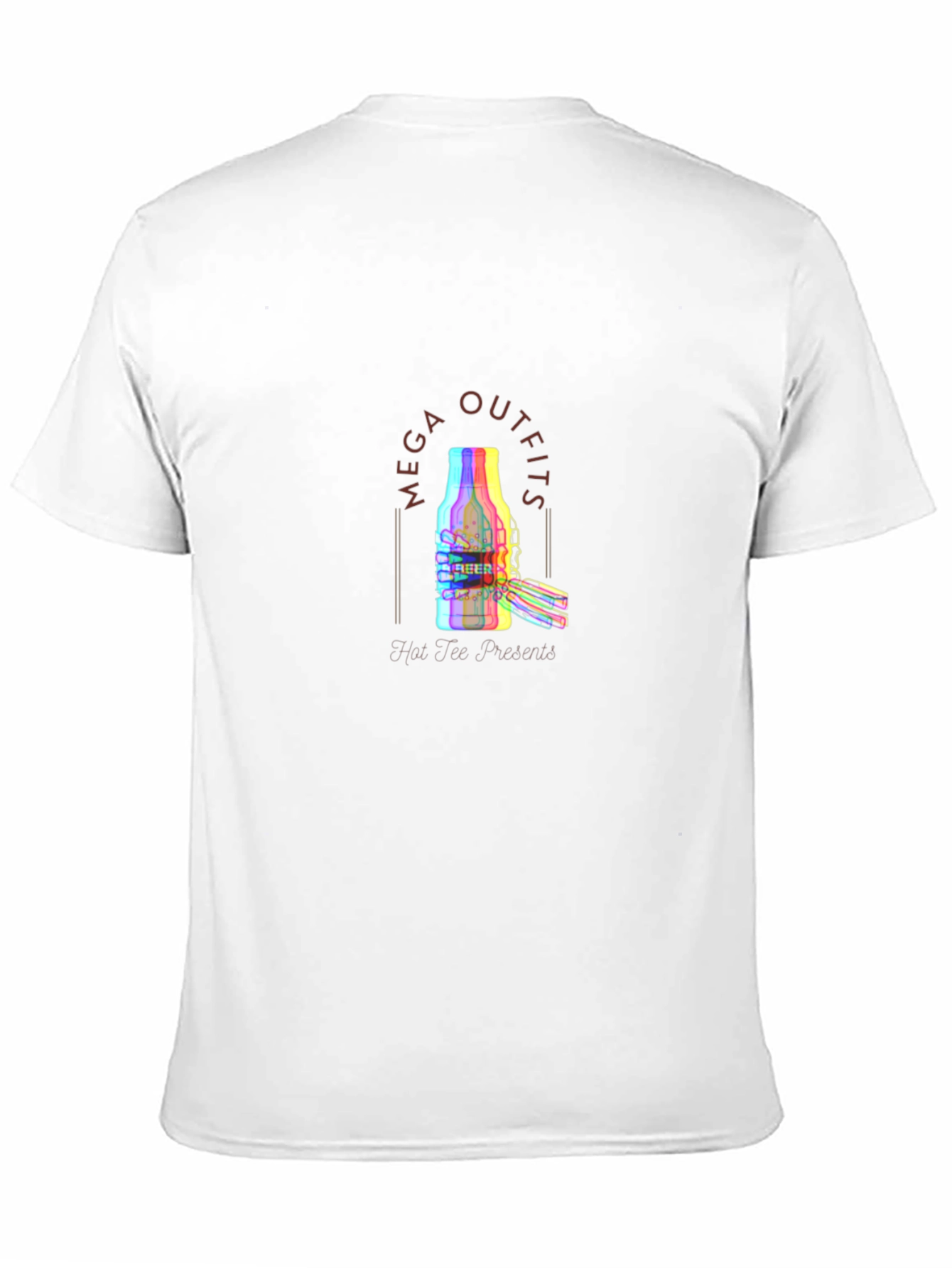Mega Outfits Beer Bottle Graphic Tee - Black