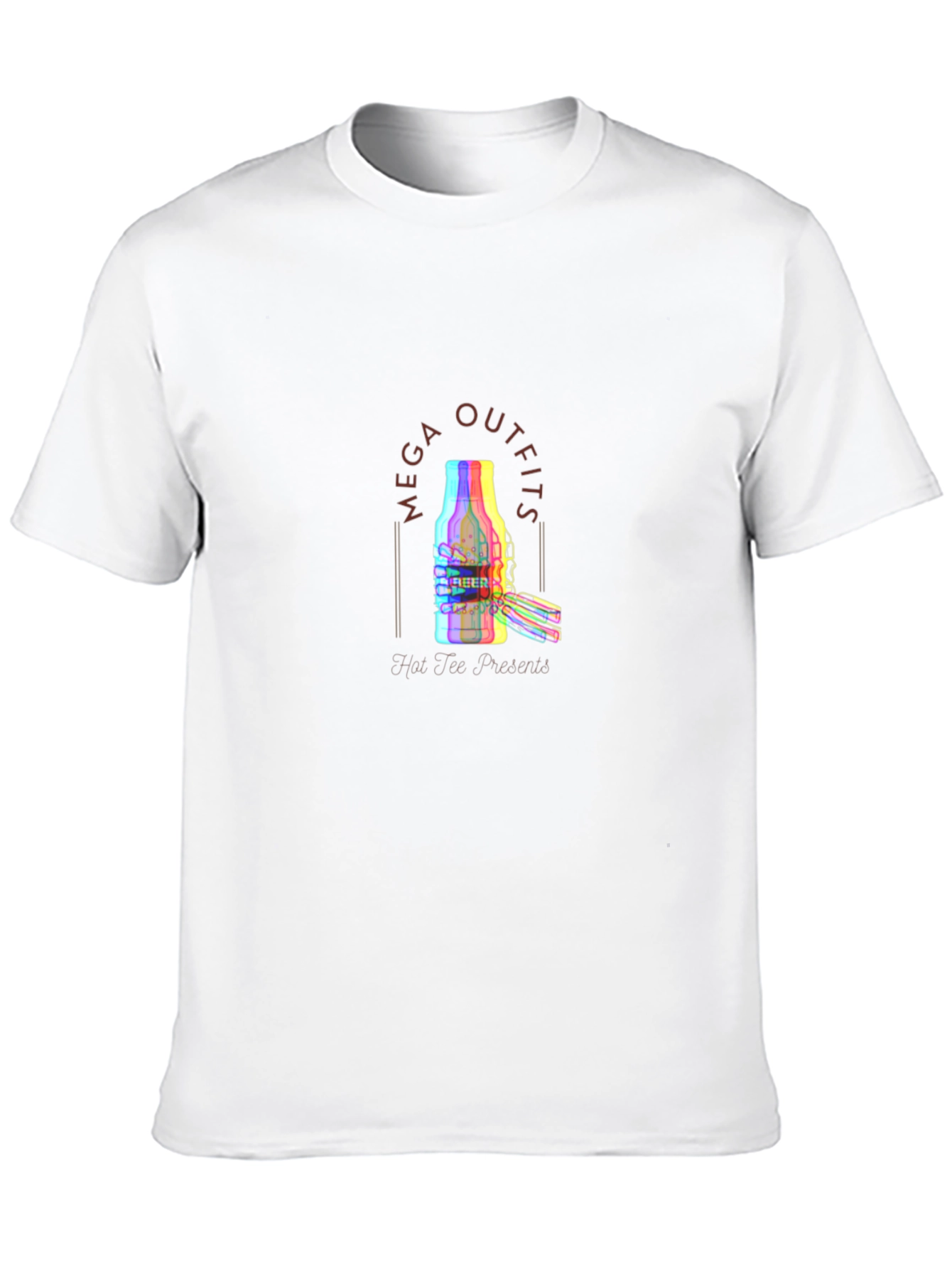 Mega Outfits Beer Bottle Graphic Tee - Black