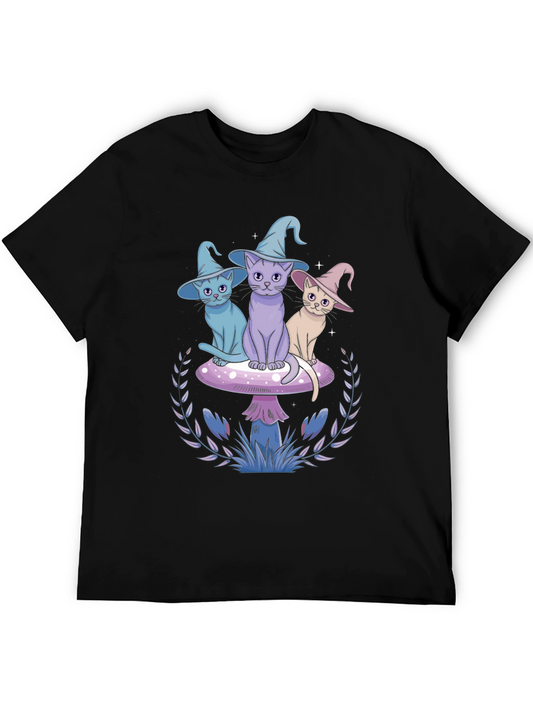 Whimsical Witch Cat T-Shirt