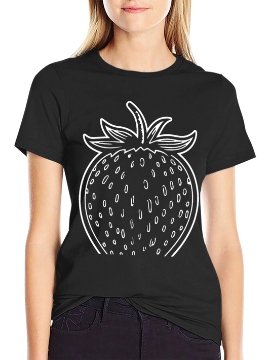 Strawberry Graphic T-Shirt - Black