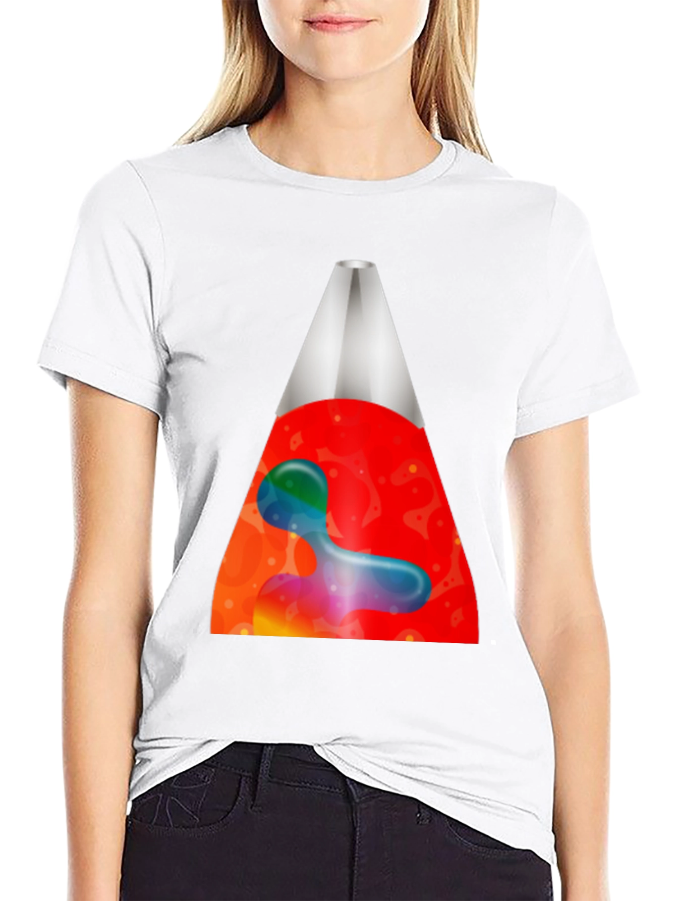 Retro Lava Lamp Graphic Tee - Black
