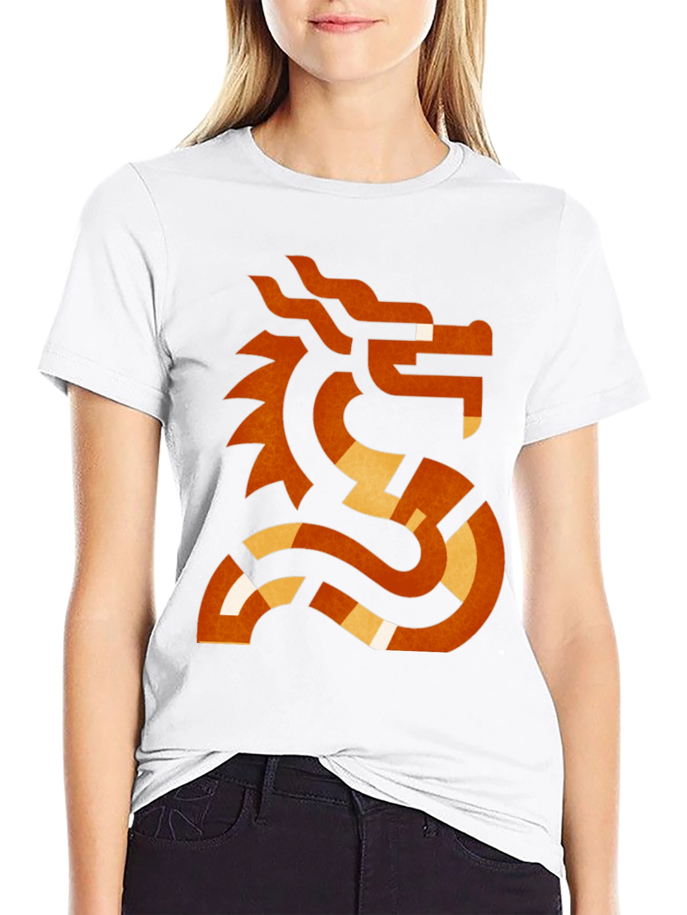 Abstract Dragon Graphic T-Shirt