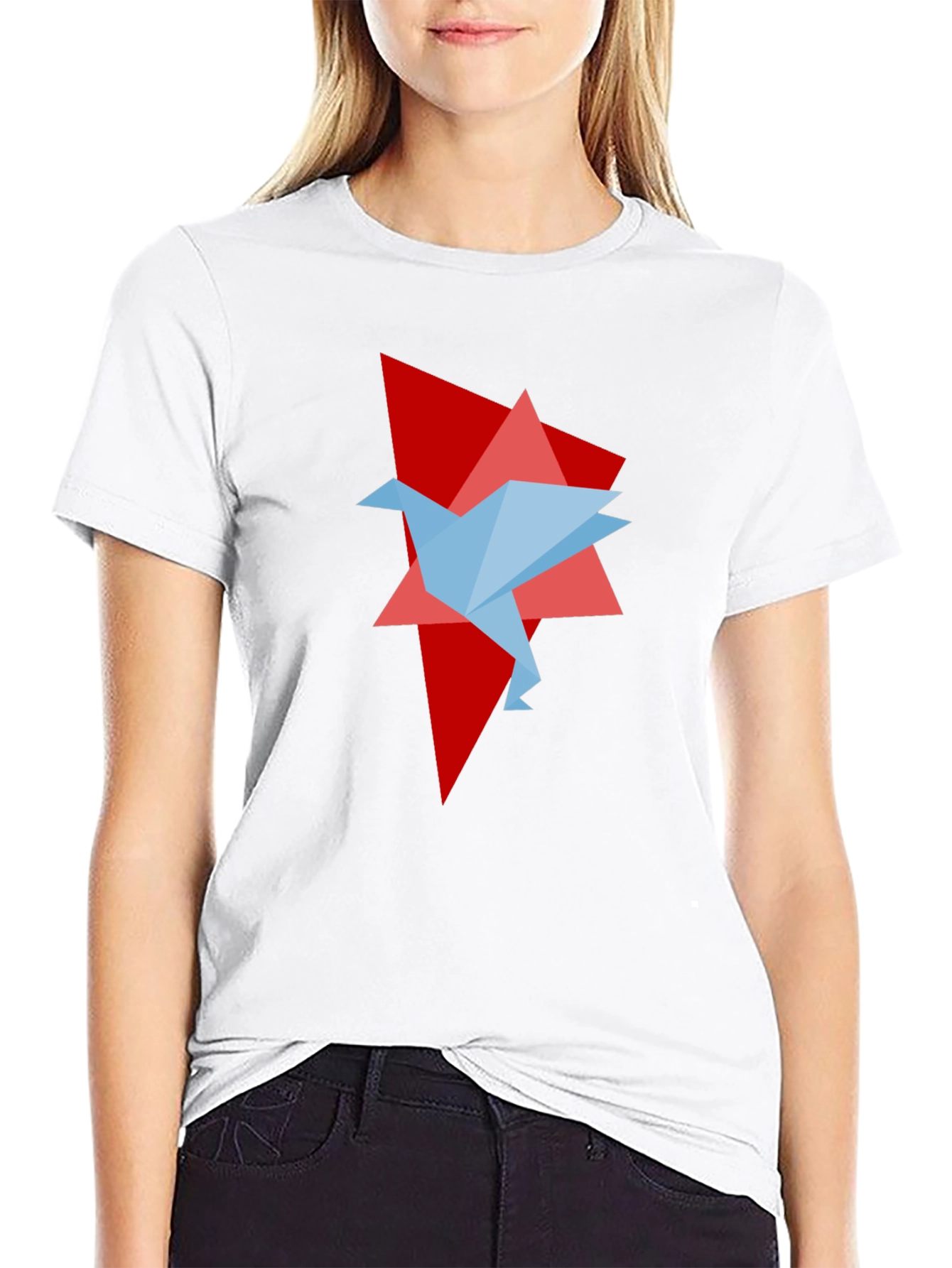 Origami Bird Graphic Tee - Unique Design