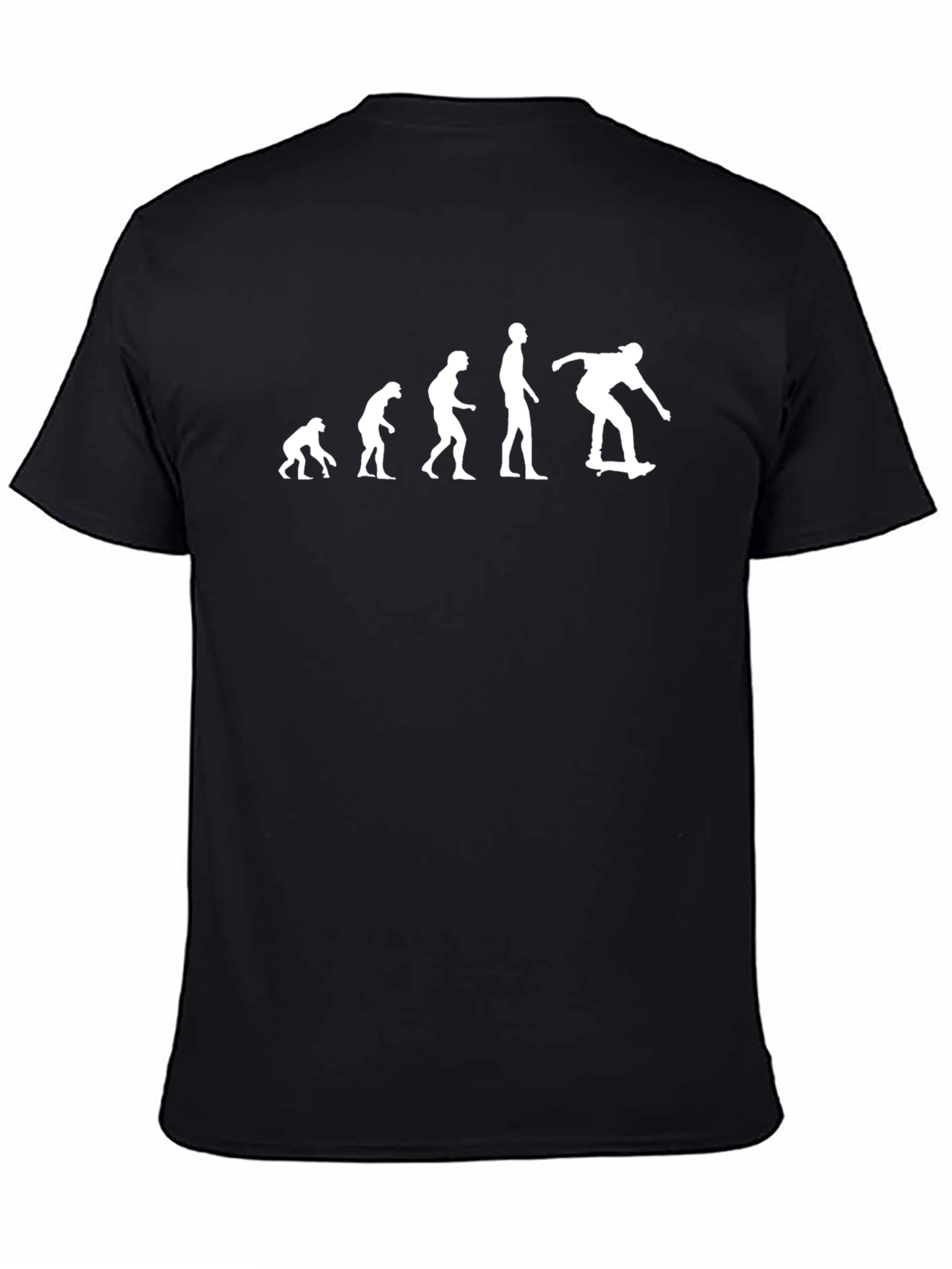 Skateboarding Evolution T-Shirt - Black Cotton Tee