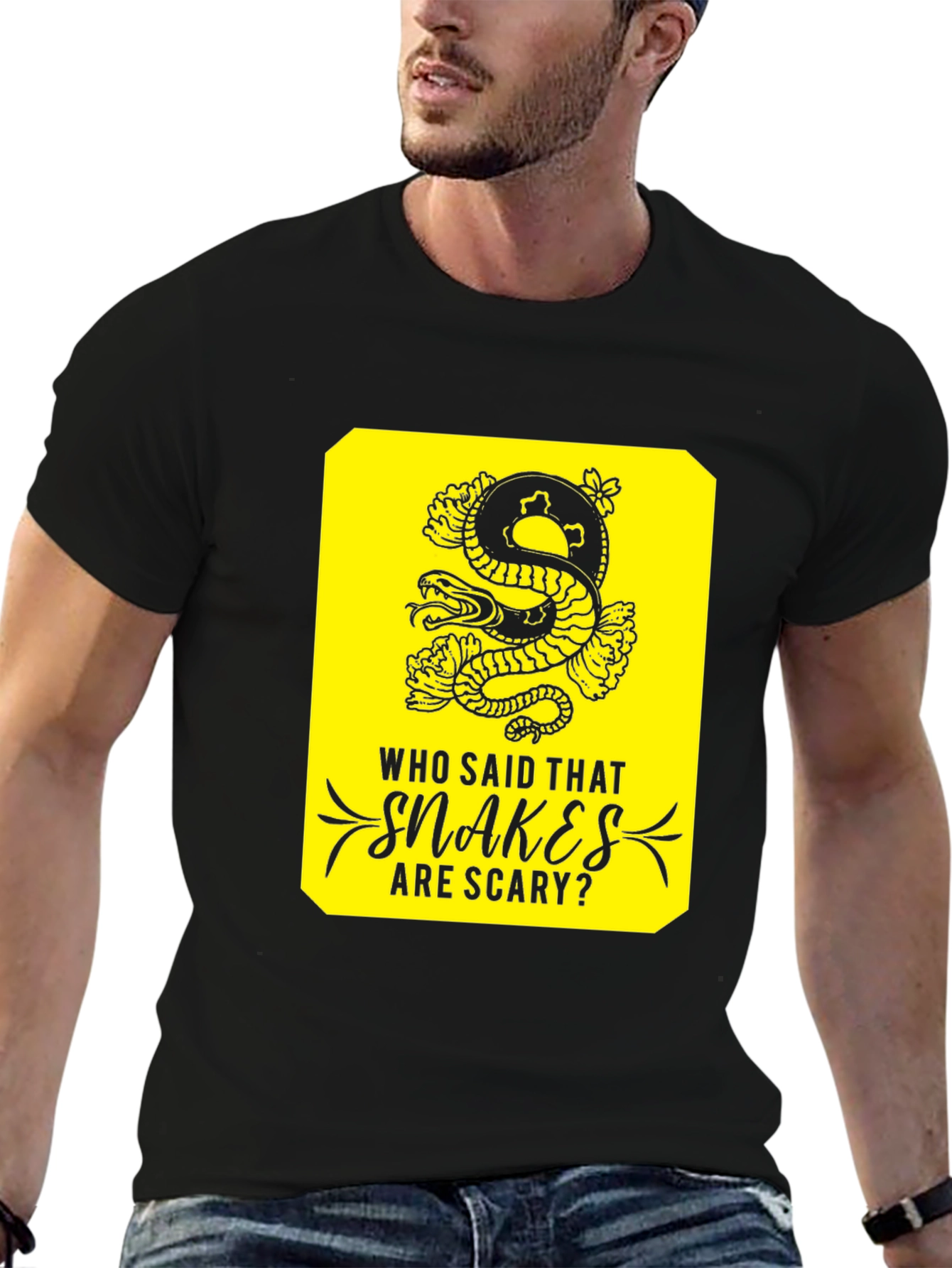 Snakes Are Scary T-Shirt -  Unique Graphic Tee