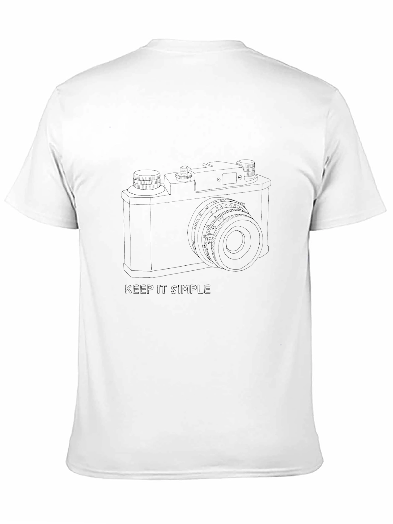 Keep It Simple Camera Graphic Tee - Black