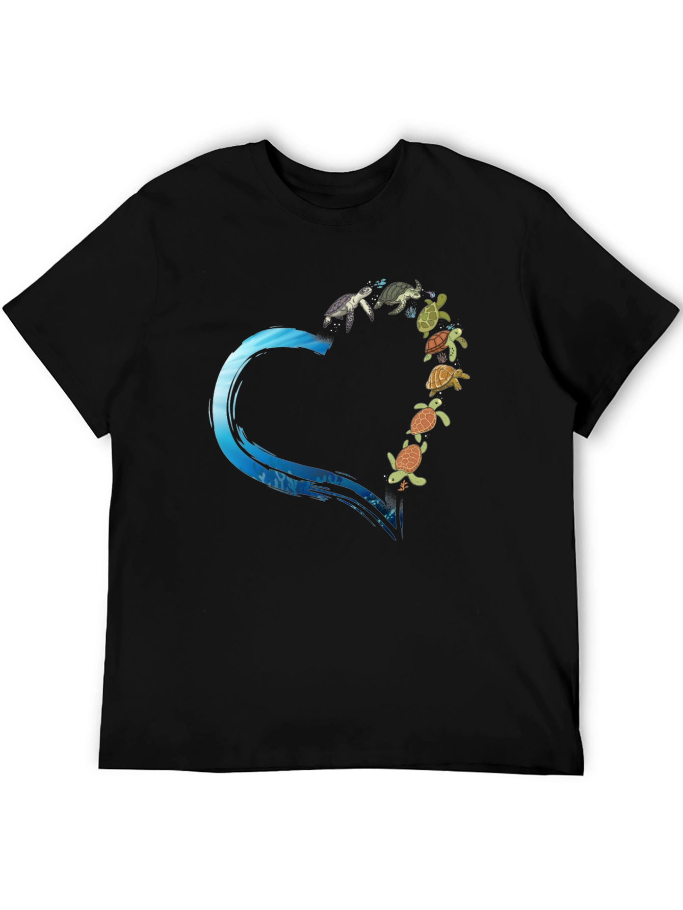 Turtle Love T-Shirt - Ocean Heart Design