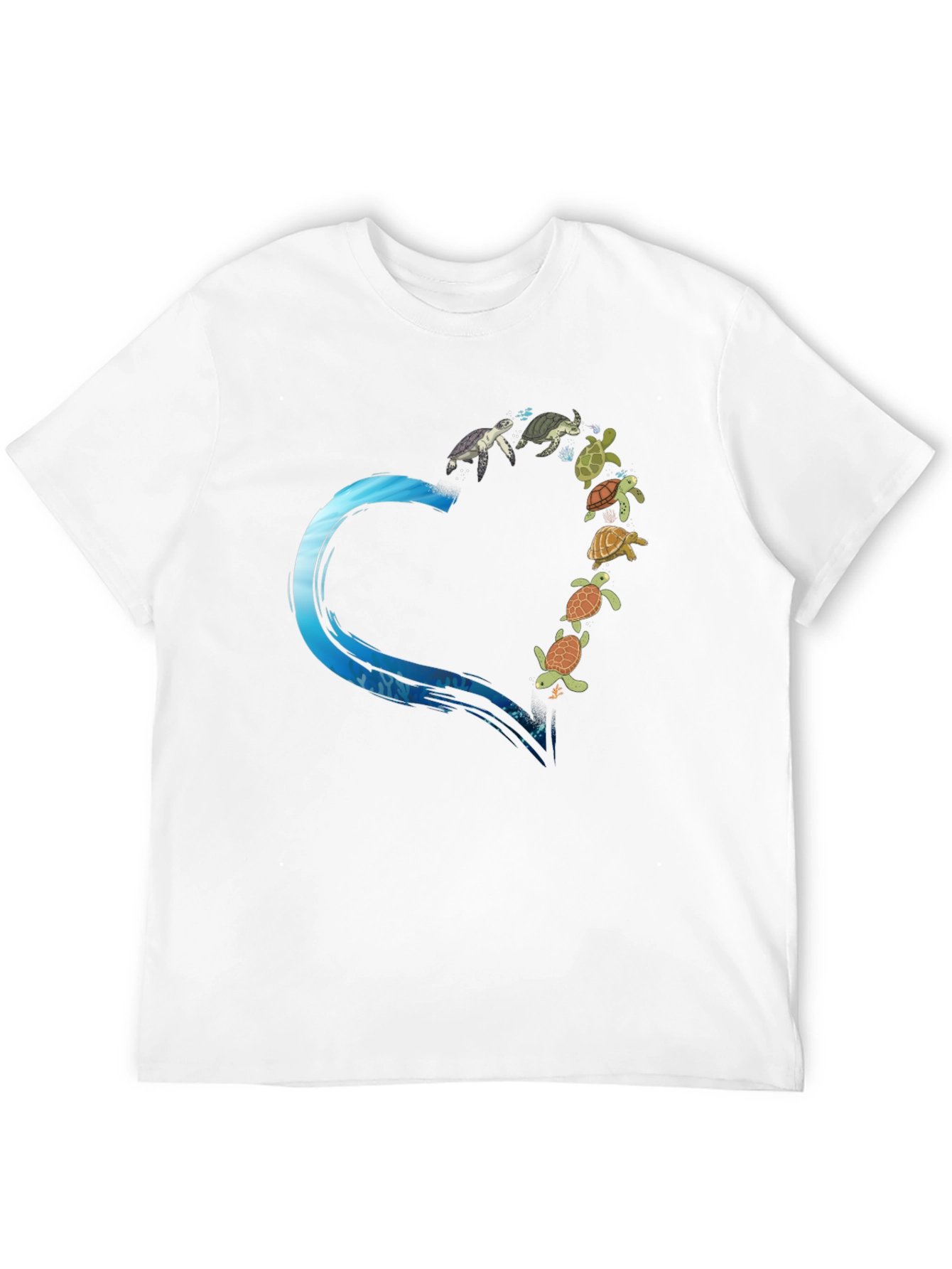 Turtle Love T-Shirt - Ocean Heart Design
