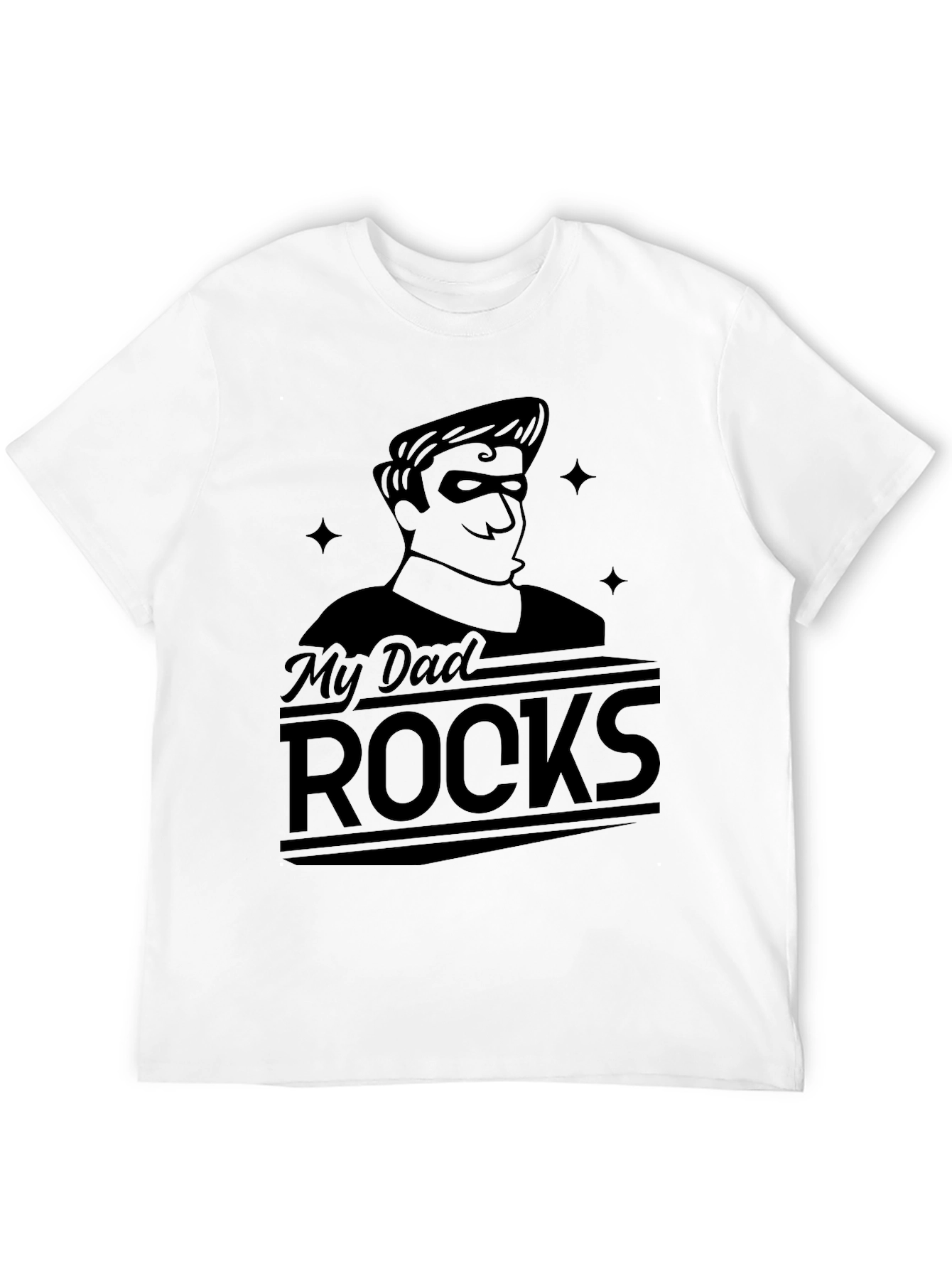 My Dad Rocks - Black Graphic T-Shirt