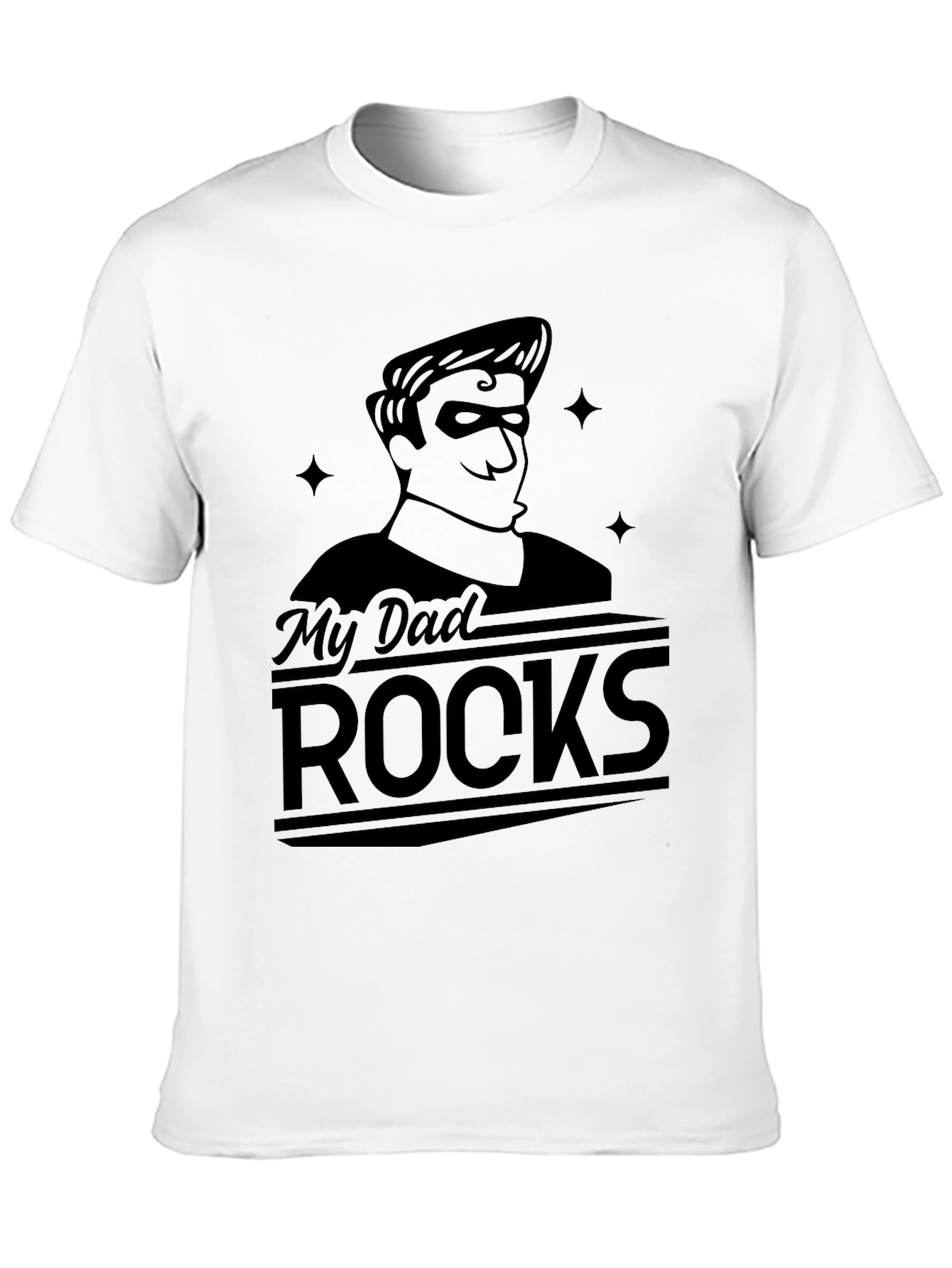 My Dad Rocks - Black Graphic T-Shirt