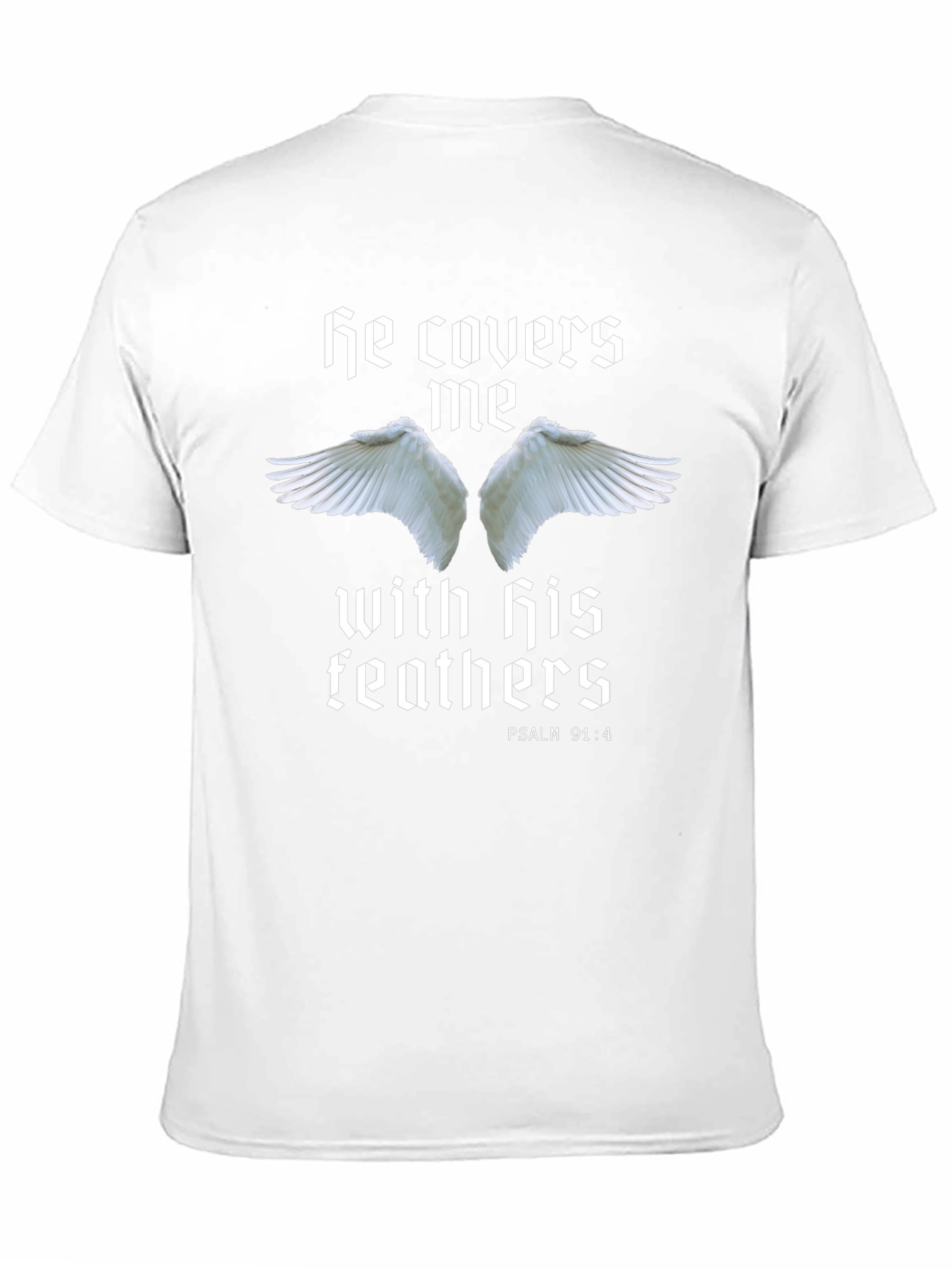He Covers Me Religious Graphic T-Shirt