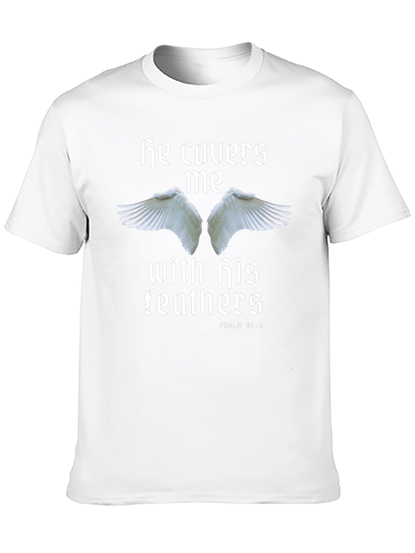He Covers Me Religious Graphic T-Shirt