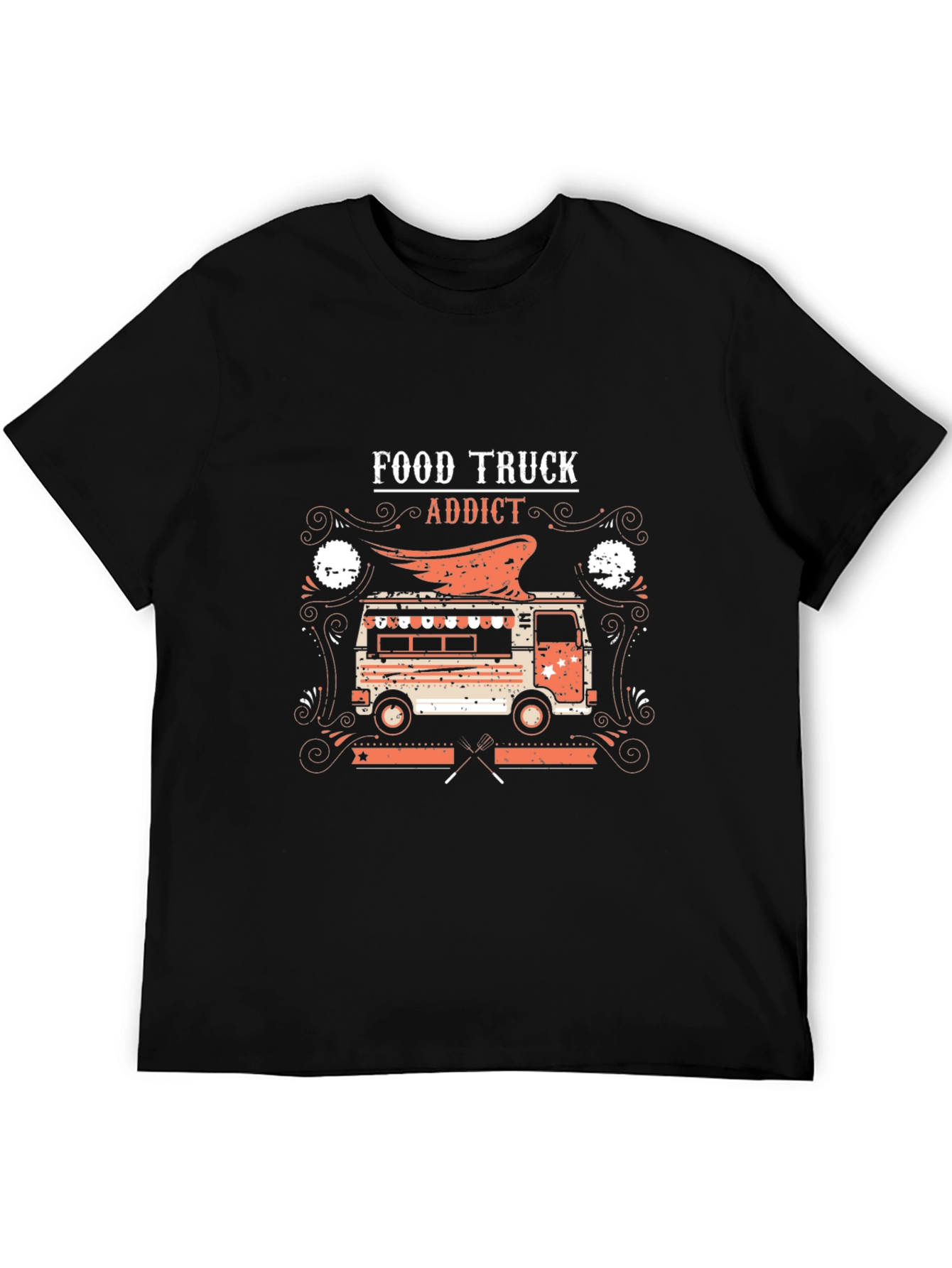 Food Truck Addict Graphic Tee - Black T-Shirt
