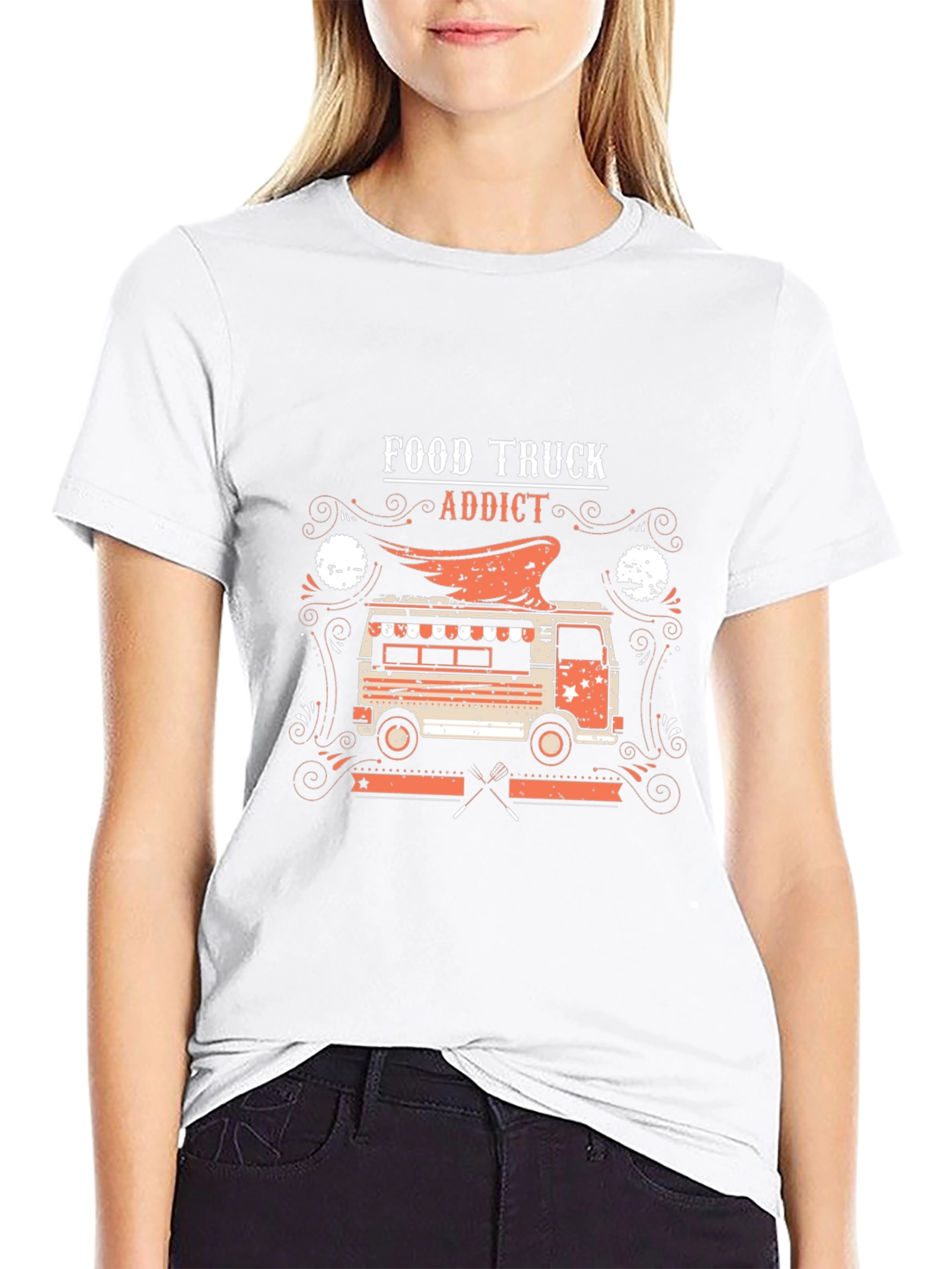 Food Truck Addict Graphic Tee - Black T-Shirt