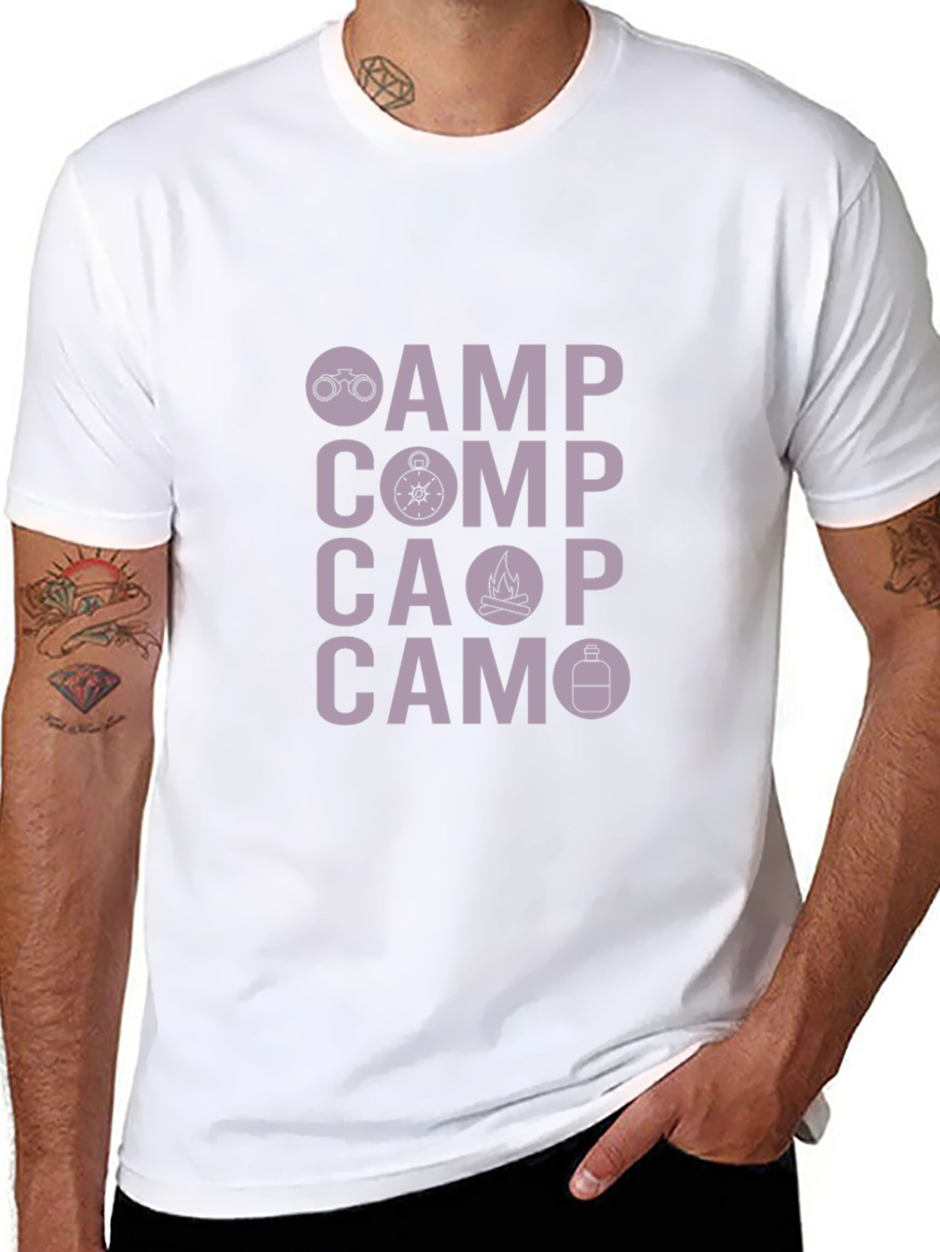 Camping Adventure T-Shirt - Camp Comp Caop Camo