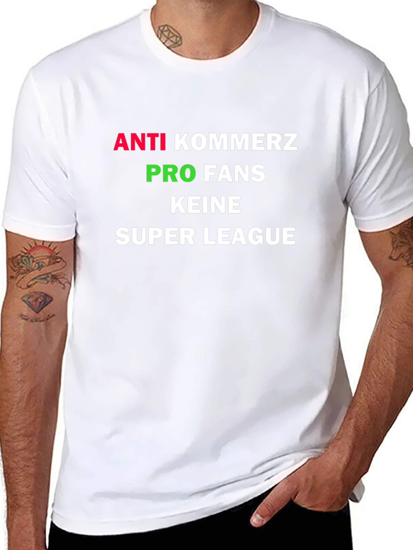 Anti-Kommerz Pro-Fans Super League Graphic Tee