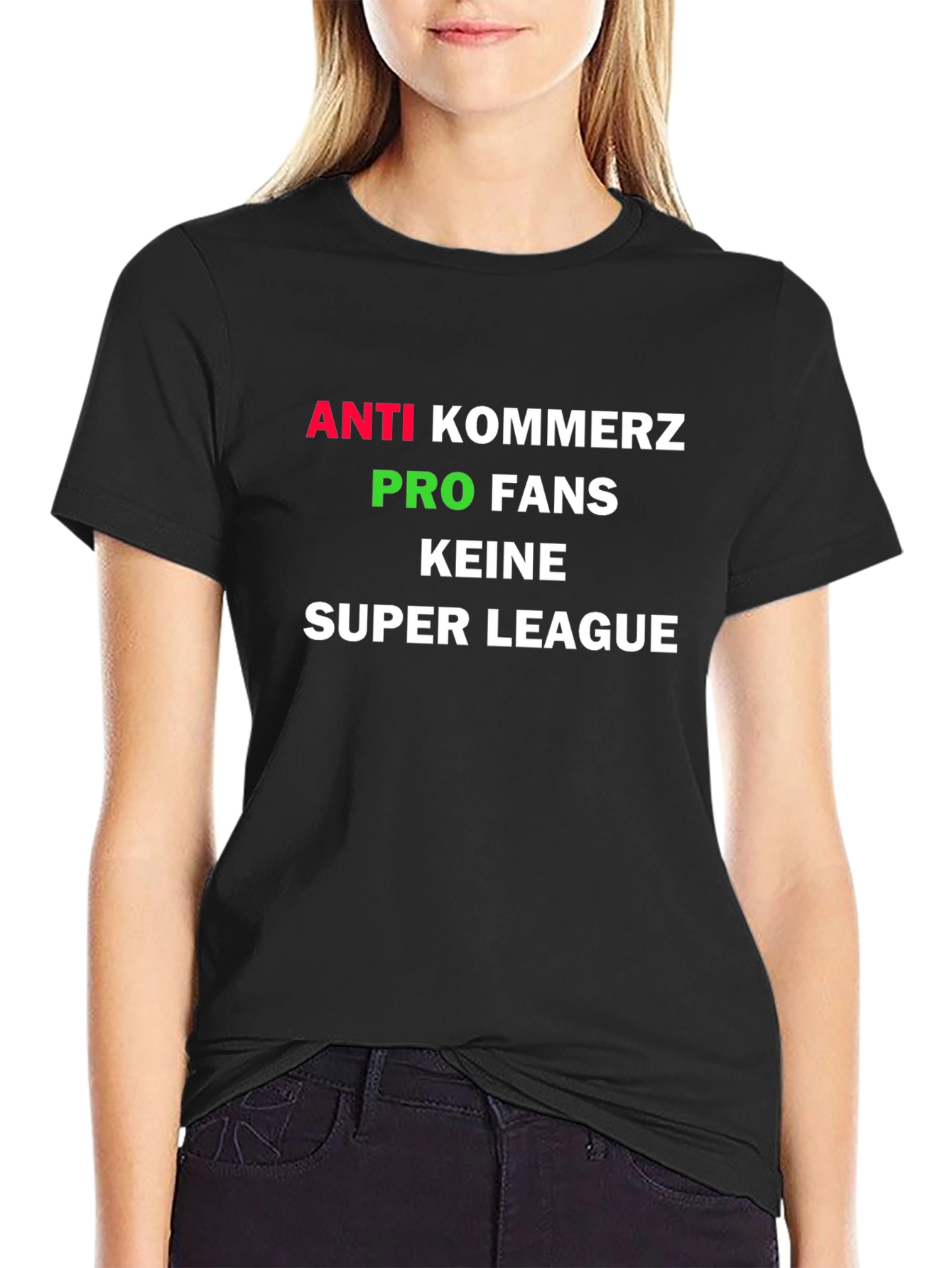 Anti-Kommerz Pro-Fans Super League Graphic Tee