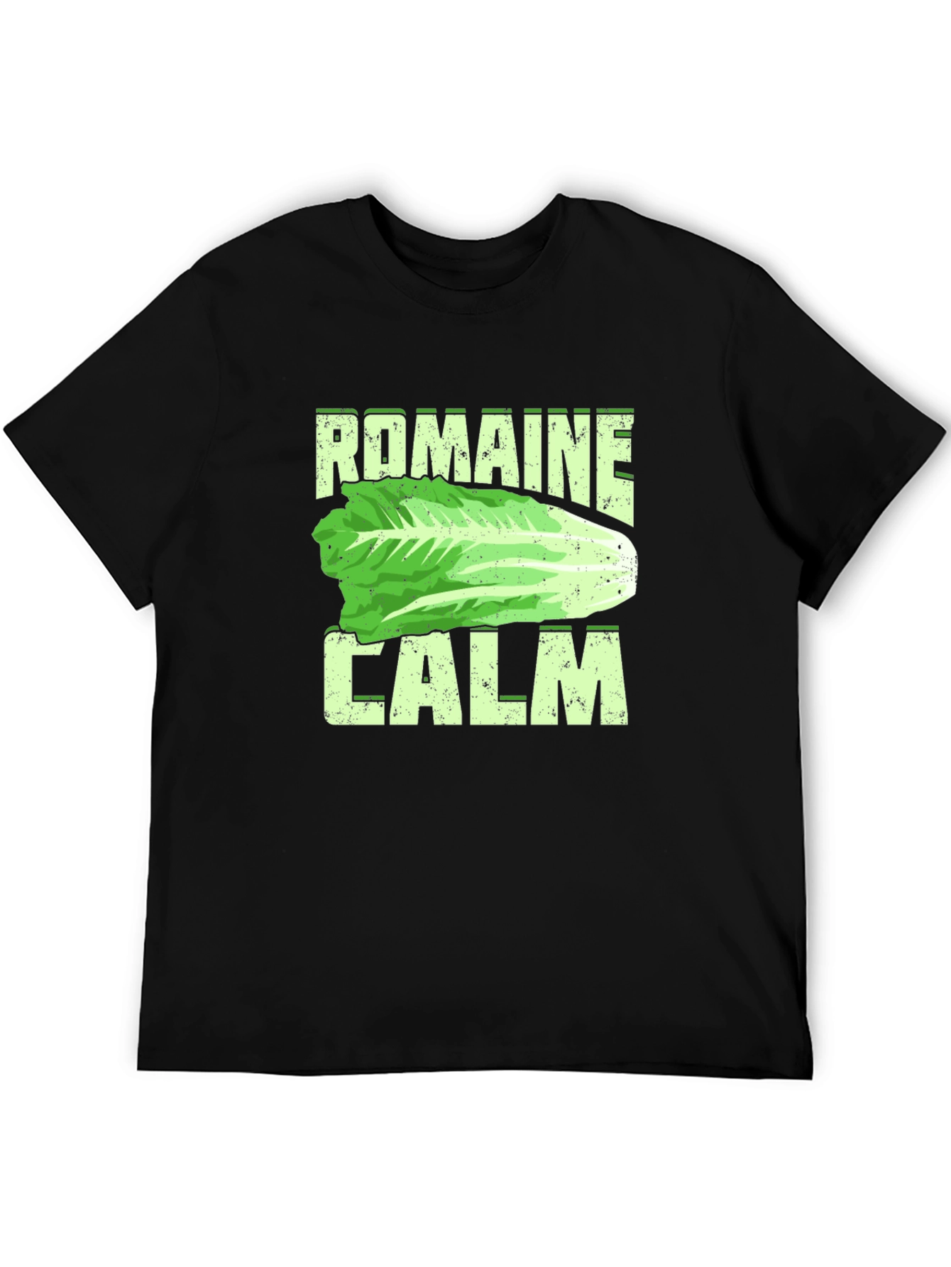 Romaine Calm Funny Lettuce Graphic Mens T-Shirt
