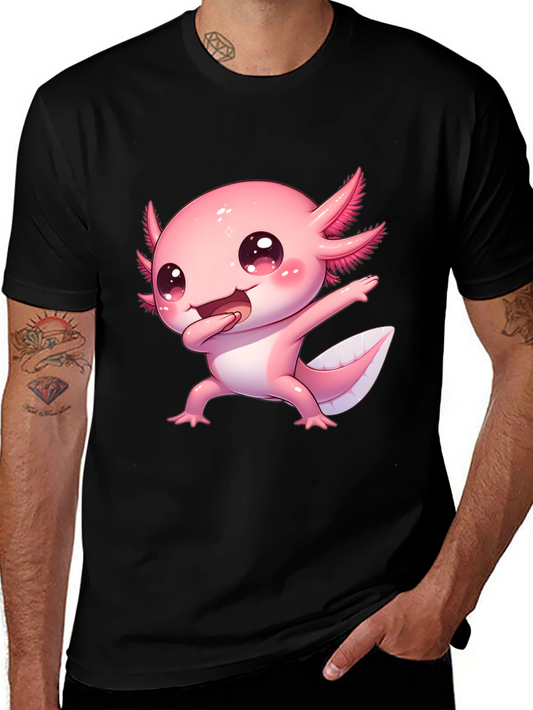 Cute Cartoon Axolotl Graphic Tee