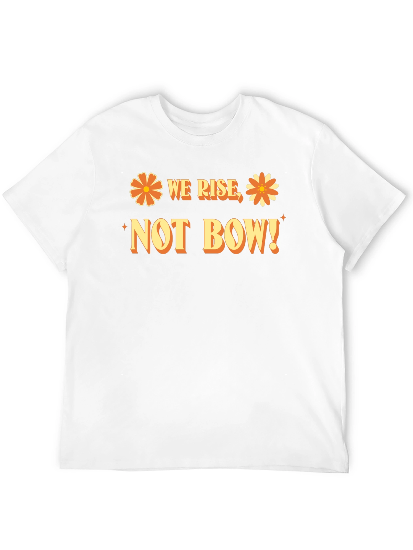 We Rise Not Bow Black Graphic Tee