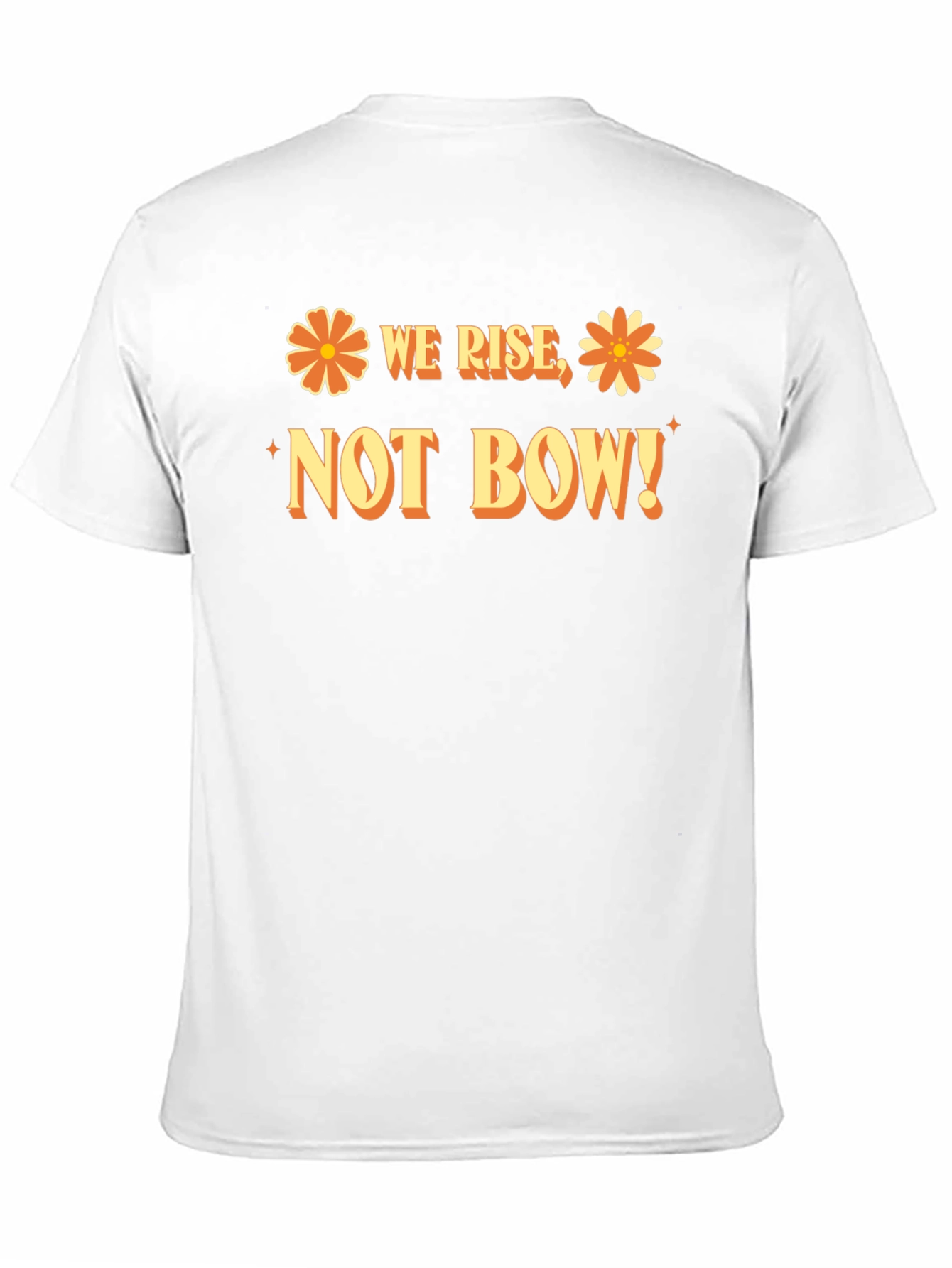 We Rise Not Bow Black Graphic Tee