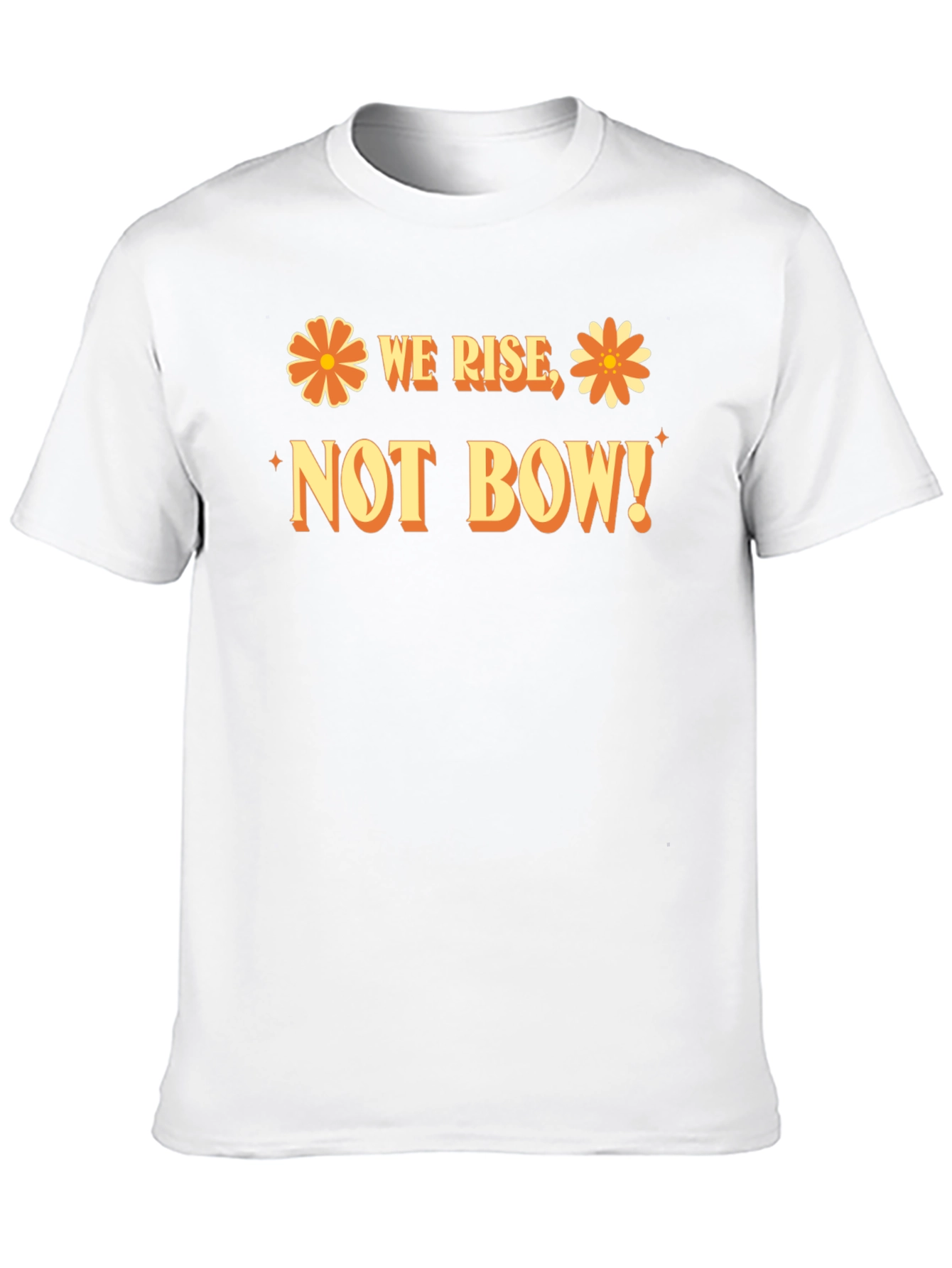 We Rise Not Bow Black Graphic Tee
