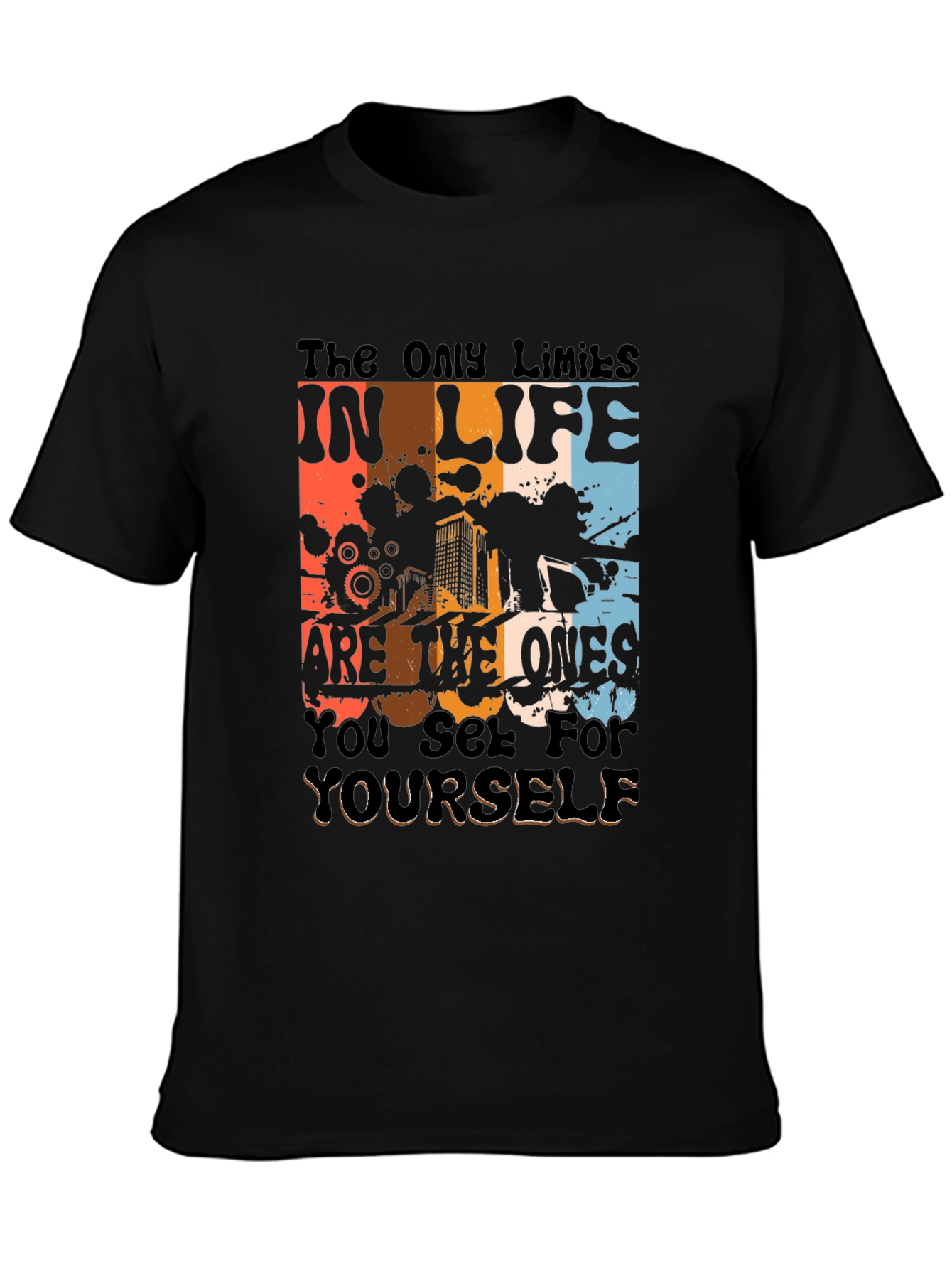Motivational Black Graphic T-Shirt