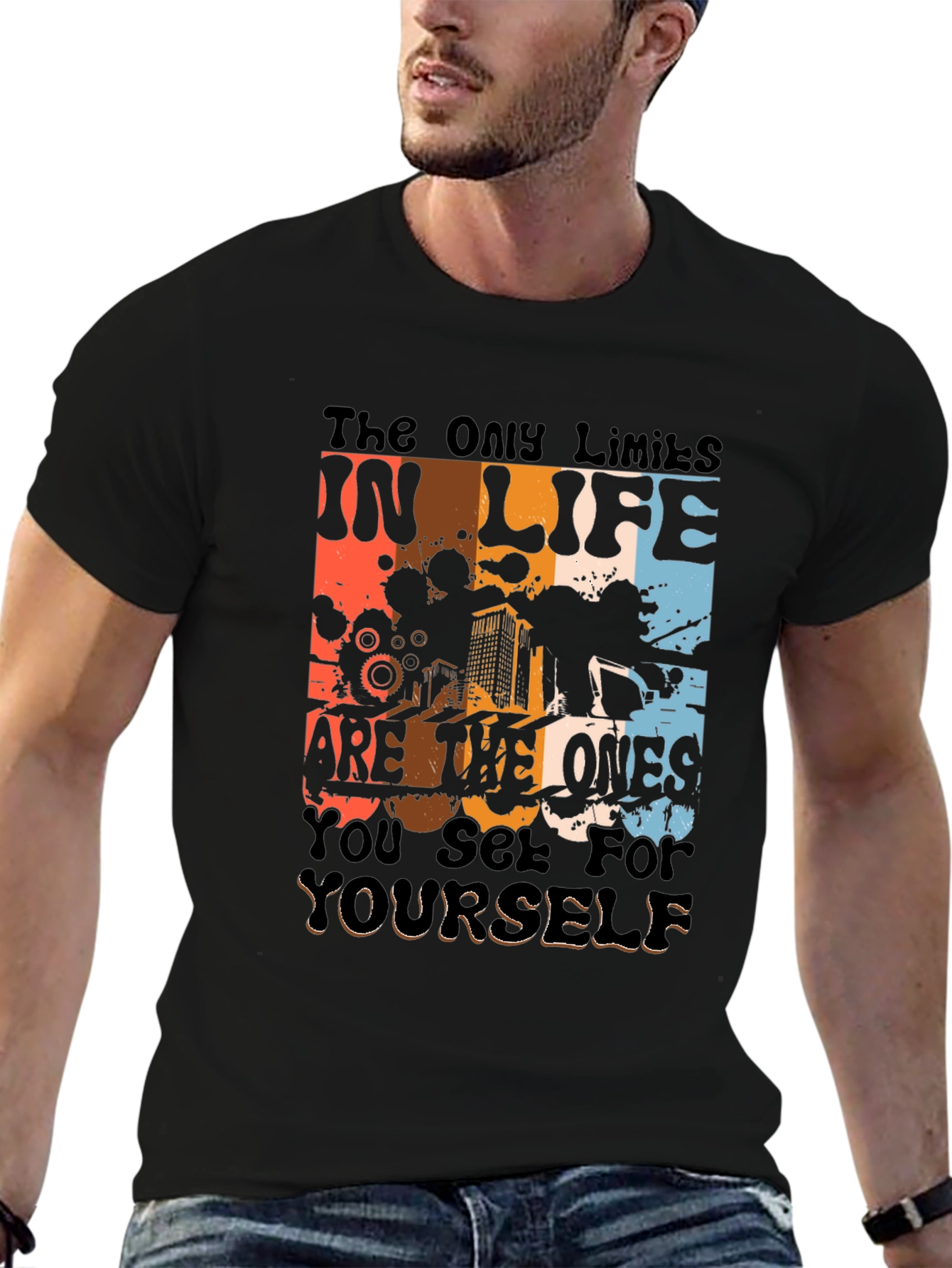 Motivational Black Graphic T-Shirt